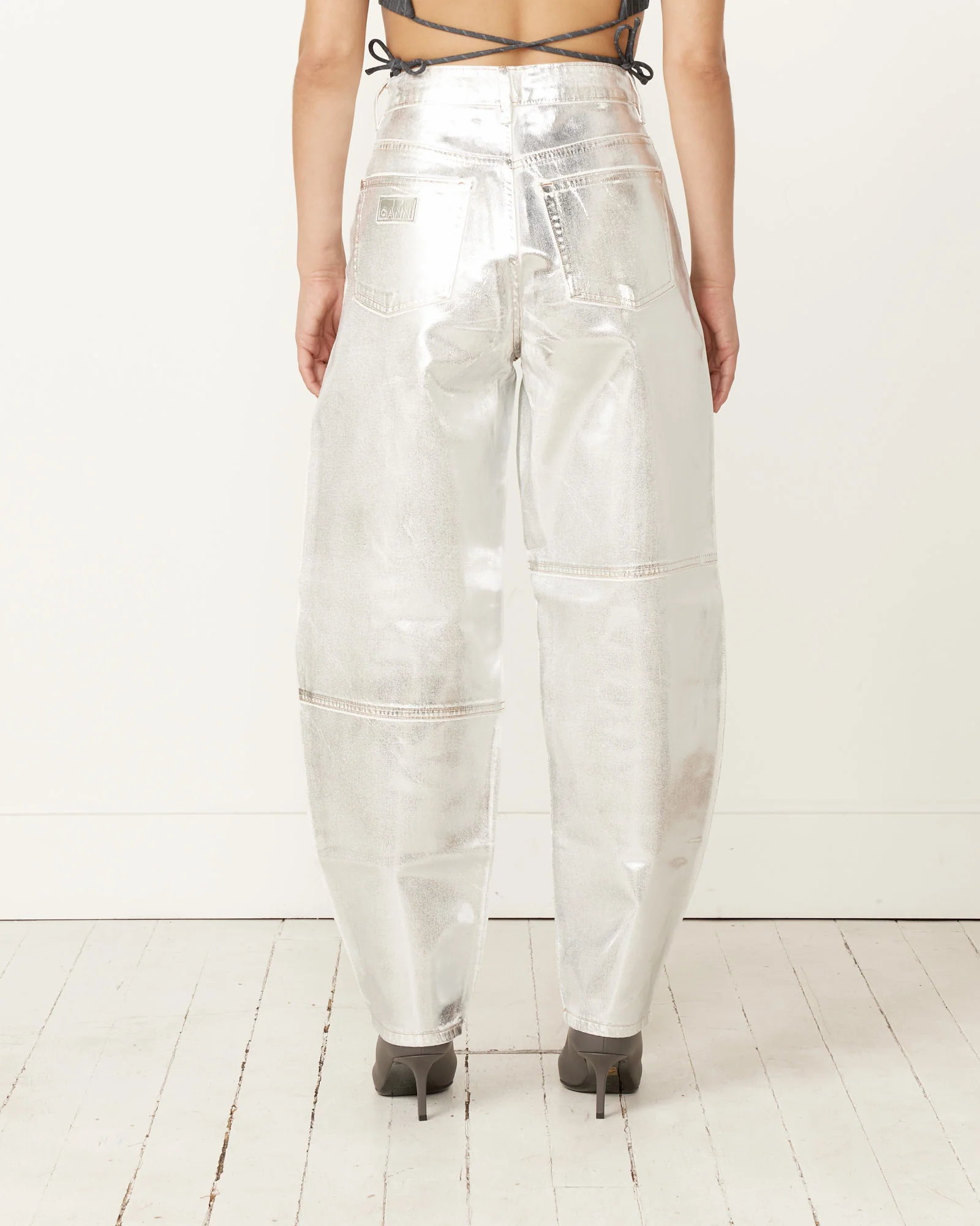 Foil Denim Stary Pant in Bright White - Image 4