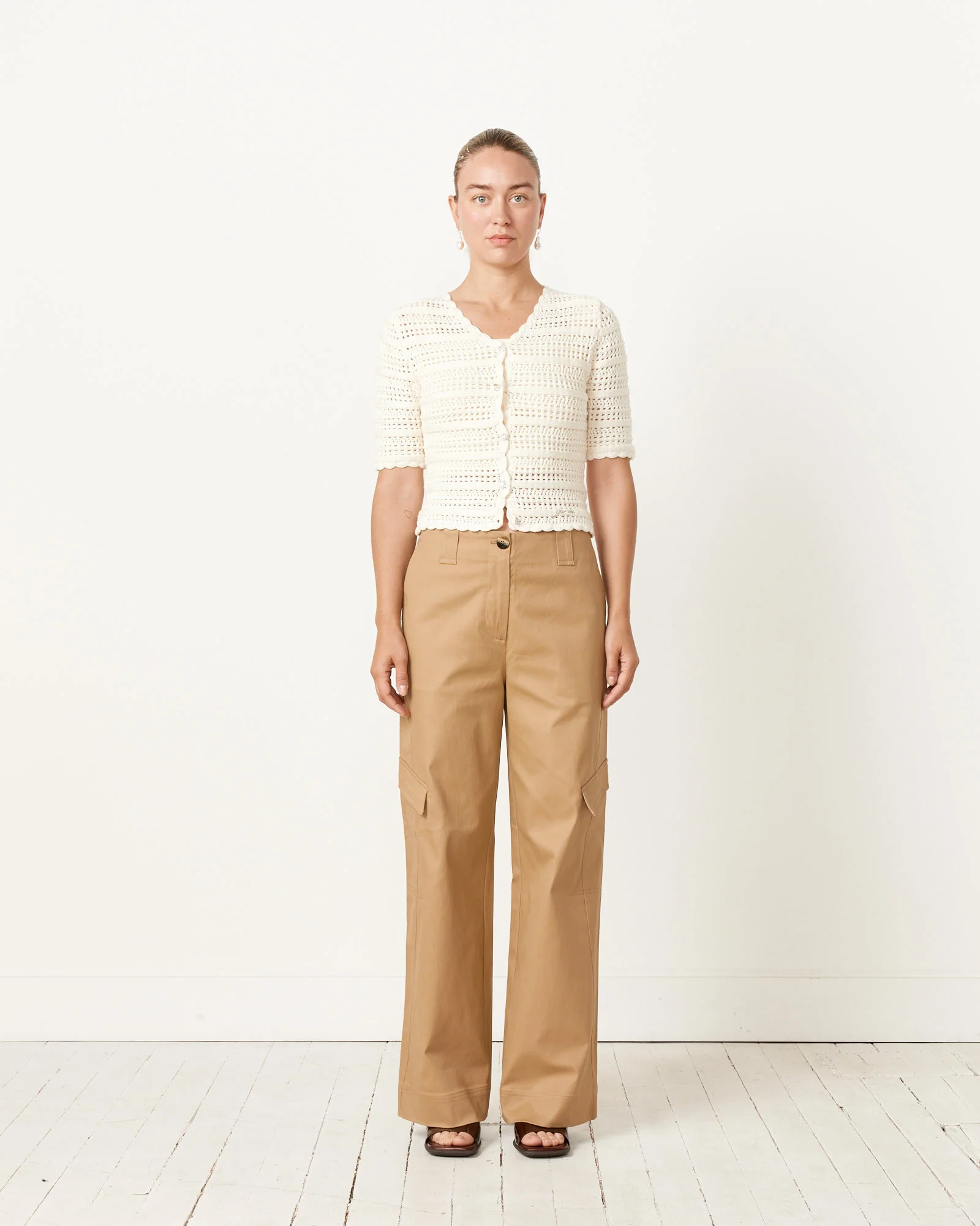 Herringbone Mid Waist Pant in Tiger's Eye - Image 2