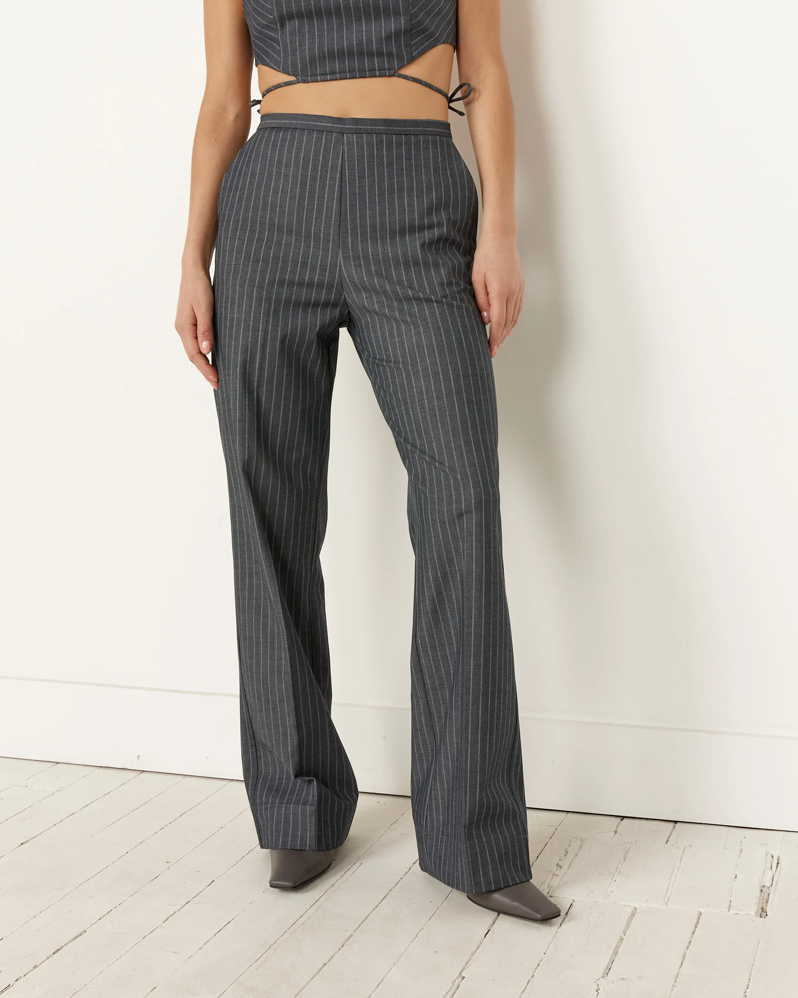 Stretch Stripe Mid Waist Pant - Image 3