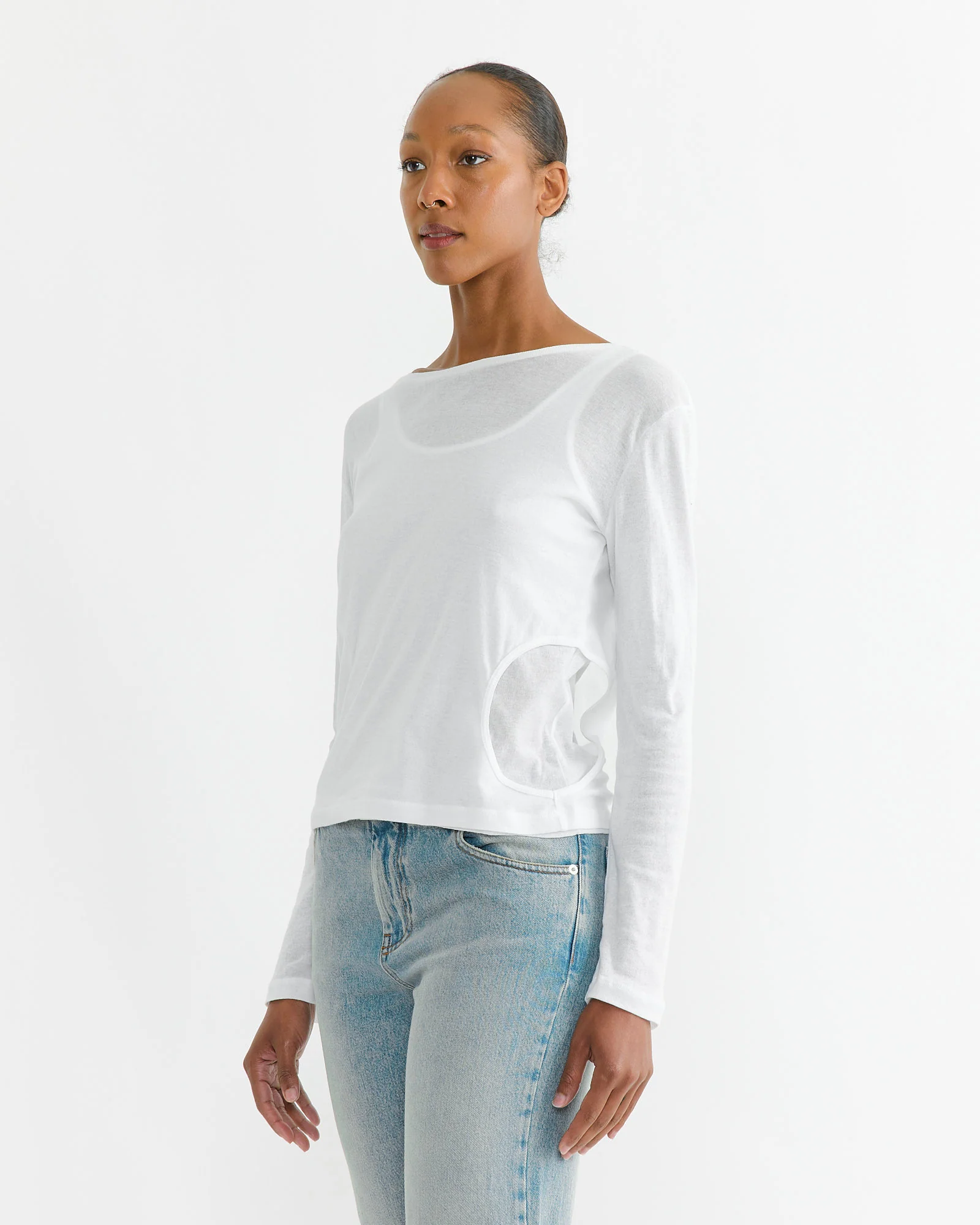Rei Long Sleeve T-Shirt in White - Image 2