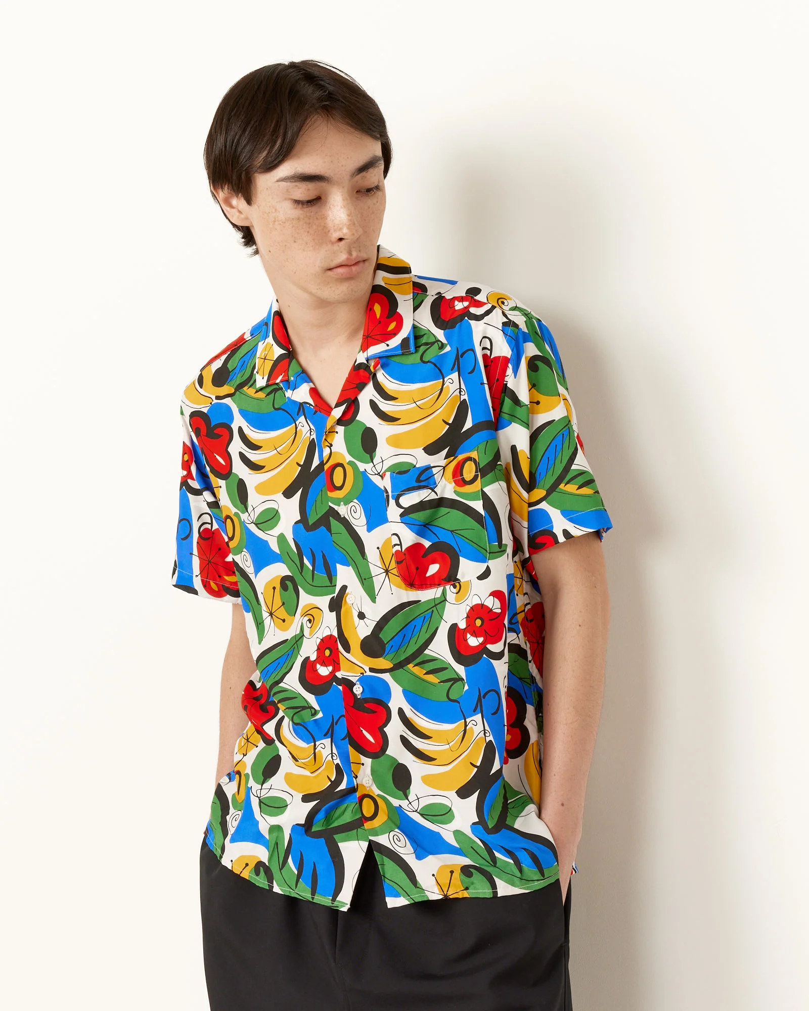 Short Sleeve Camp Shirt in Homage To Miro - Image 3