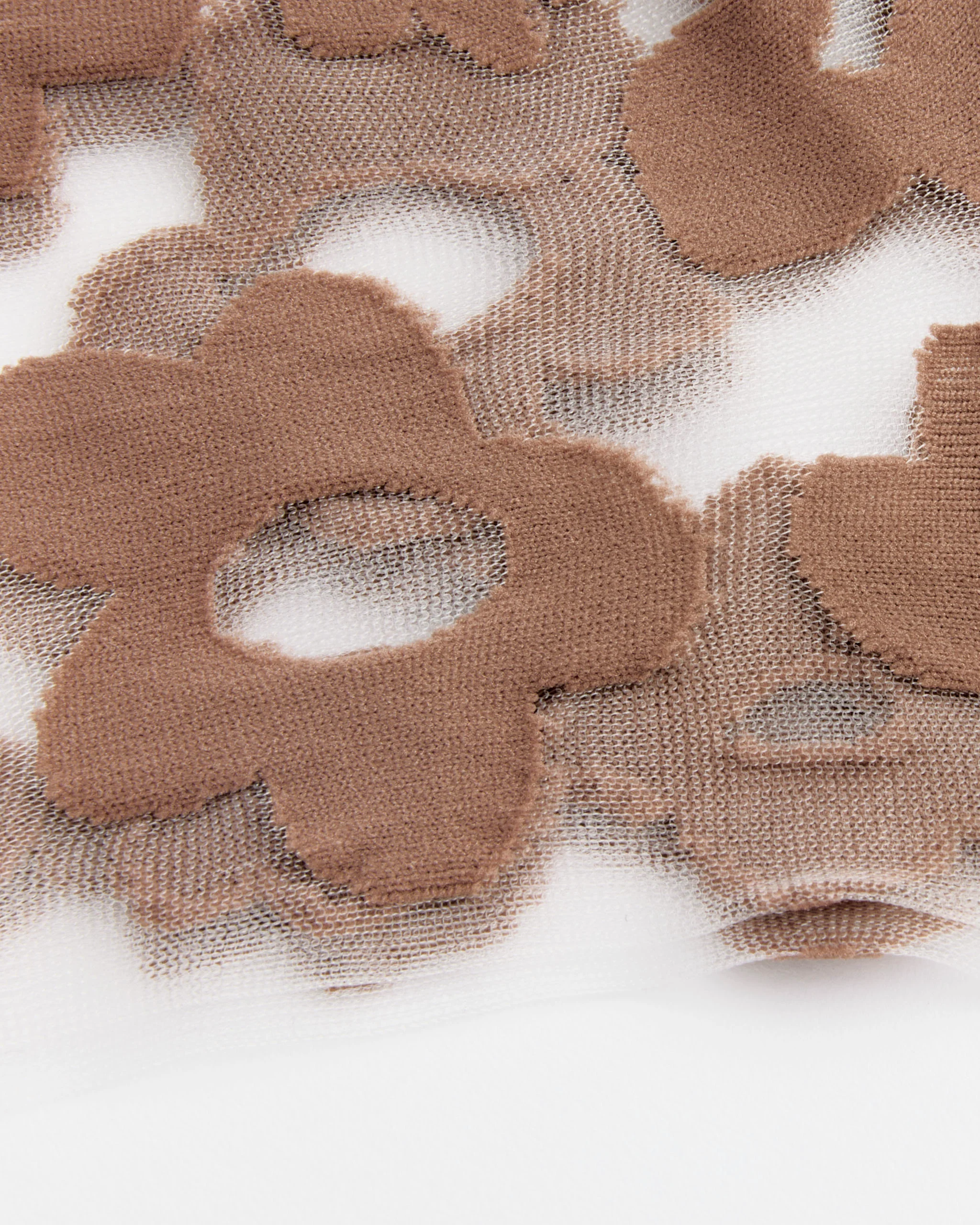 Pop Sheer Short Crew Socks in Mocha - Image 2