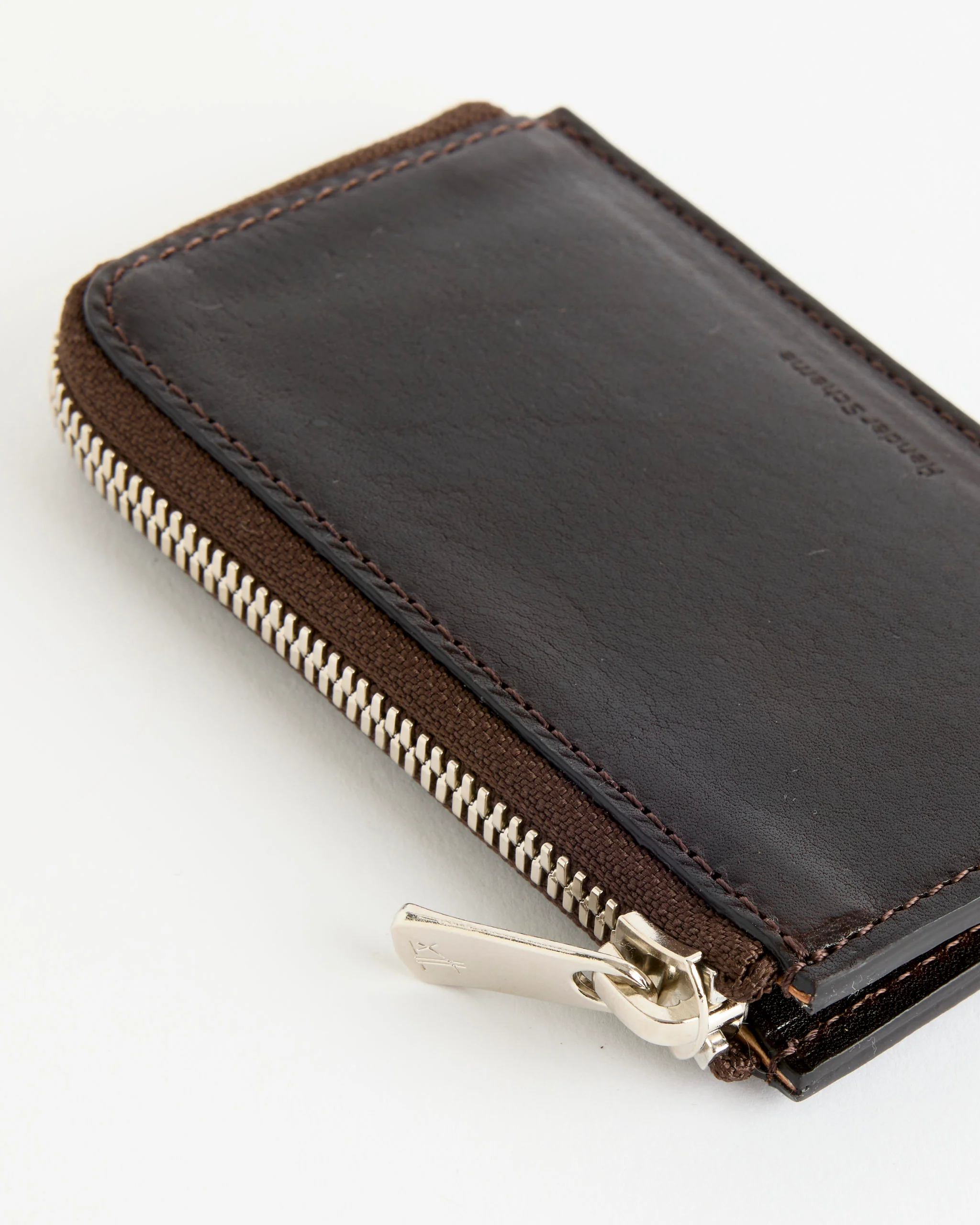 L Zip Wallet in Chocolate - Image 3