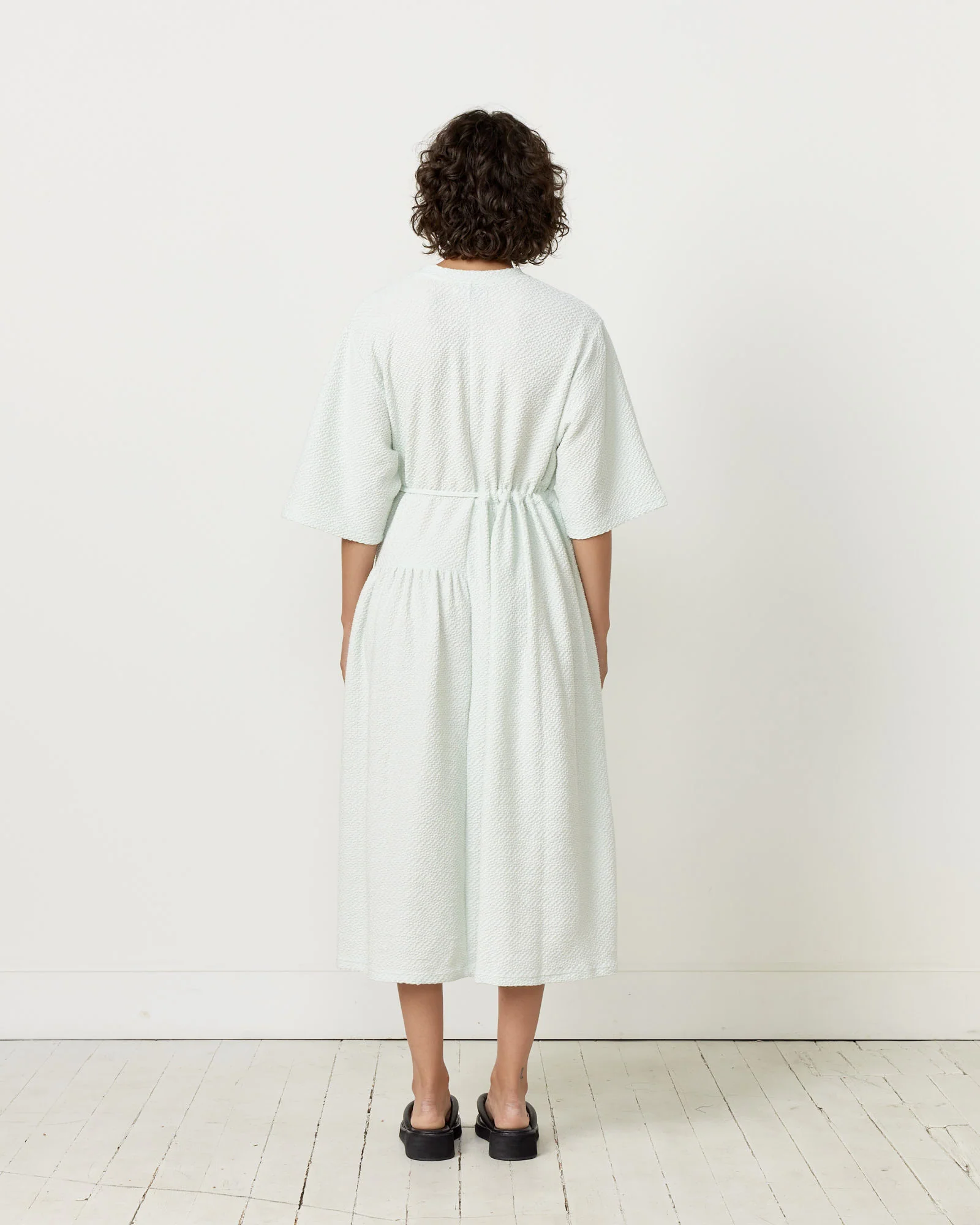 Mismatch Jersey Dress in Illusion Blue - Image 3