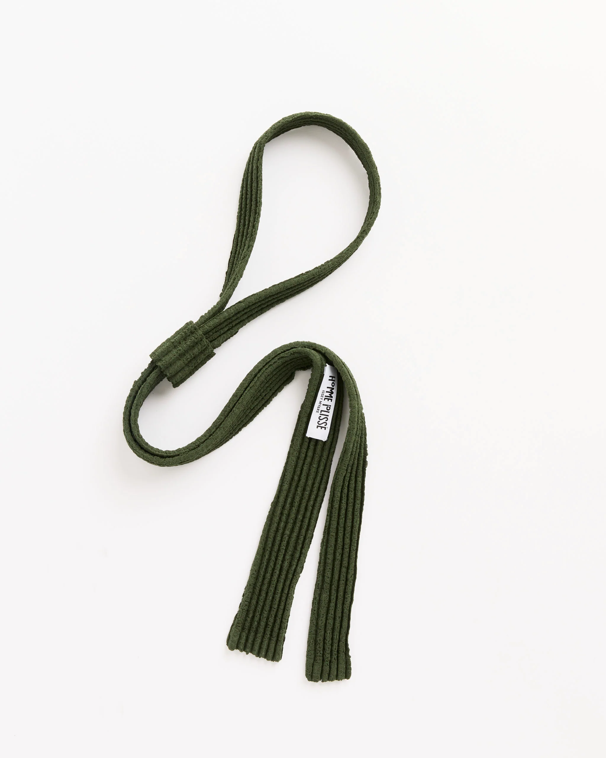 Pleated Seersucker Tie in Green