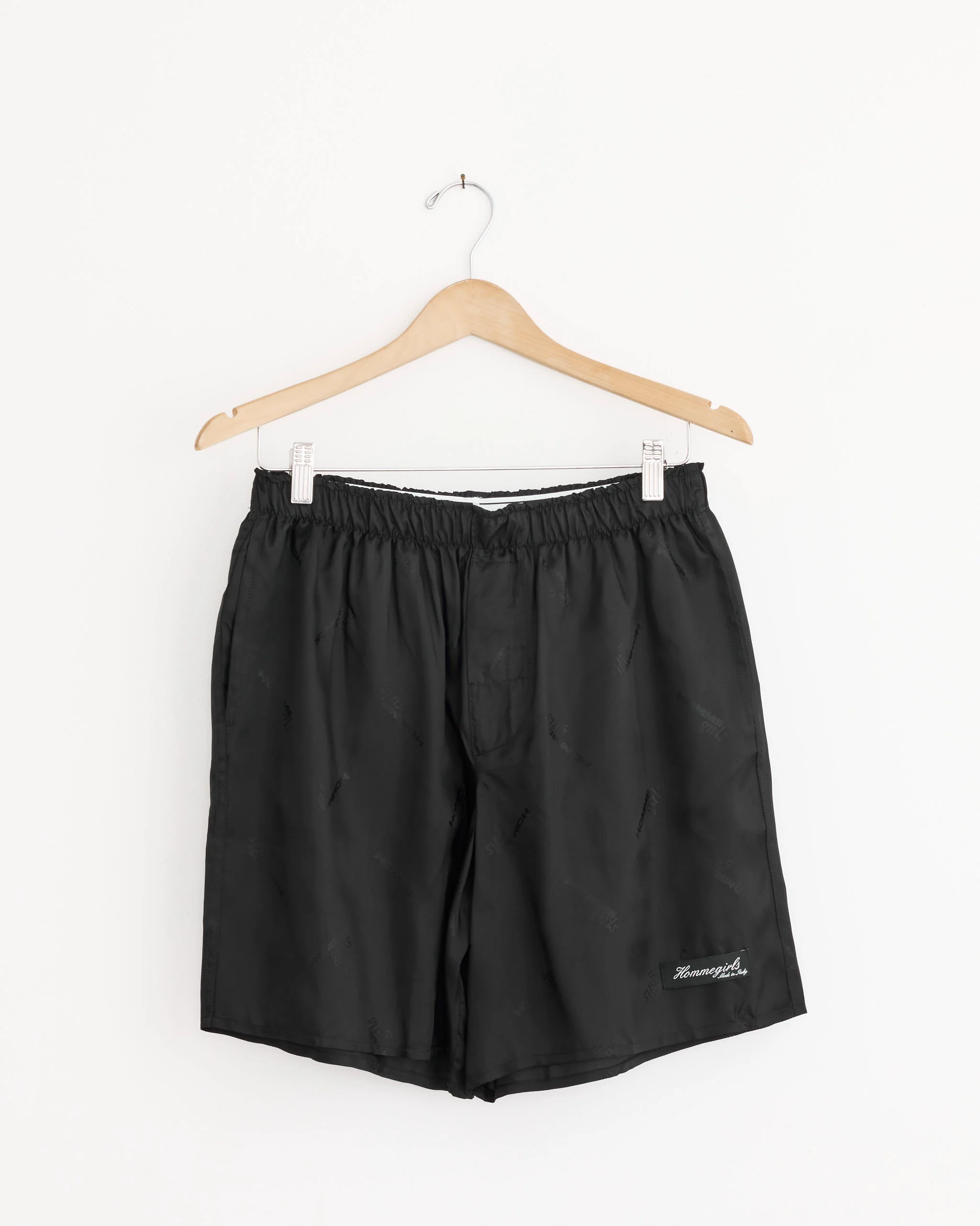 Long Boxer Short in Black Logo