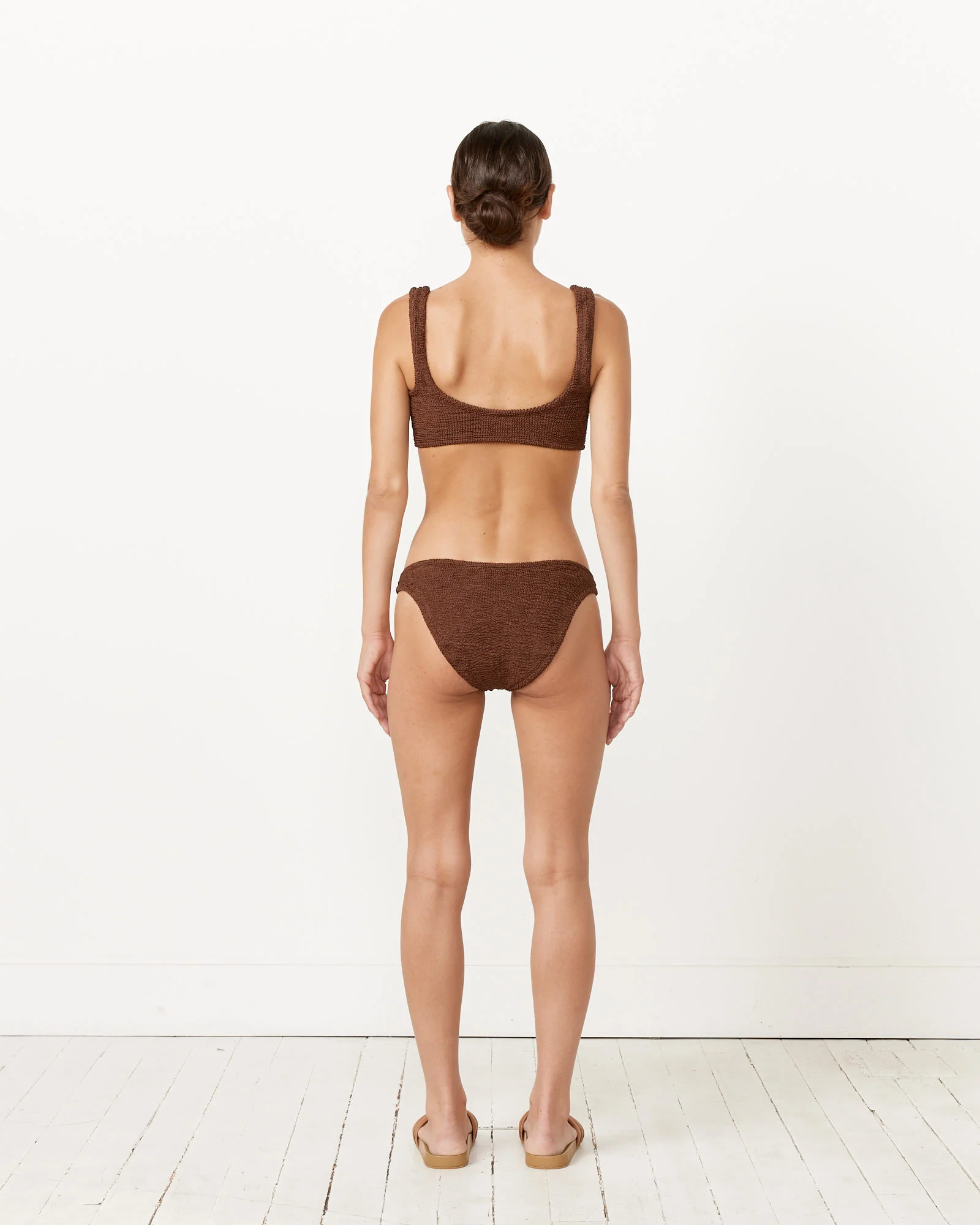 Hallie Bikini in Metallic Chocolate - Image 4