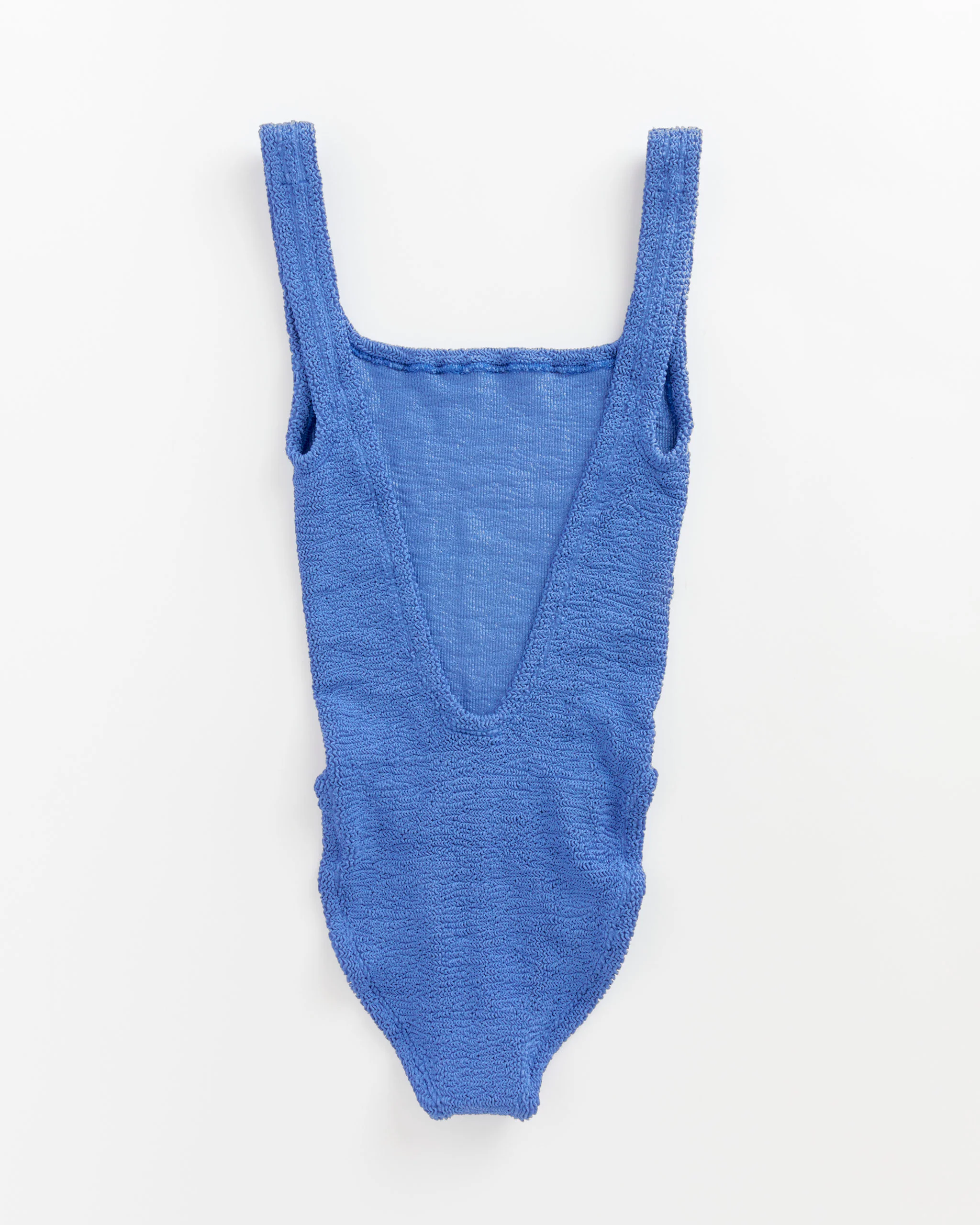 Square Neck Swimsuit in Metallic Denim - Image 2