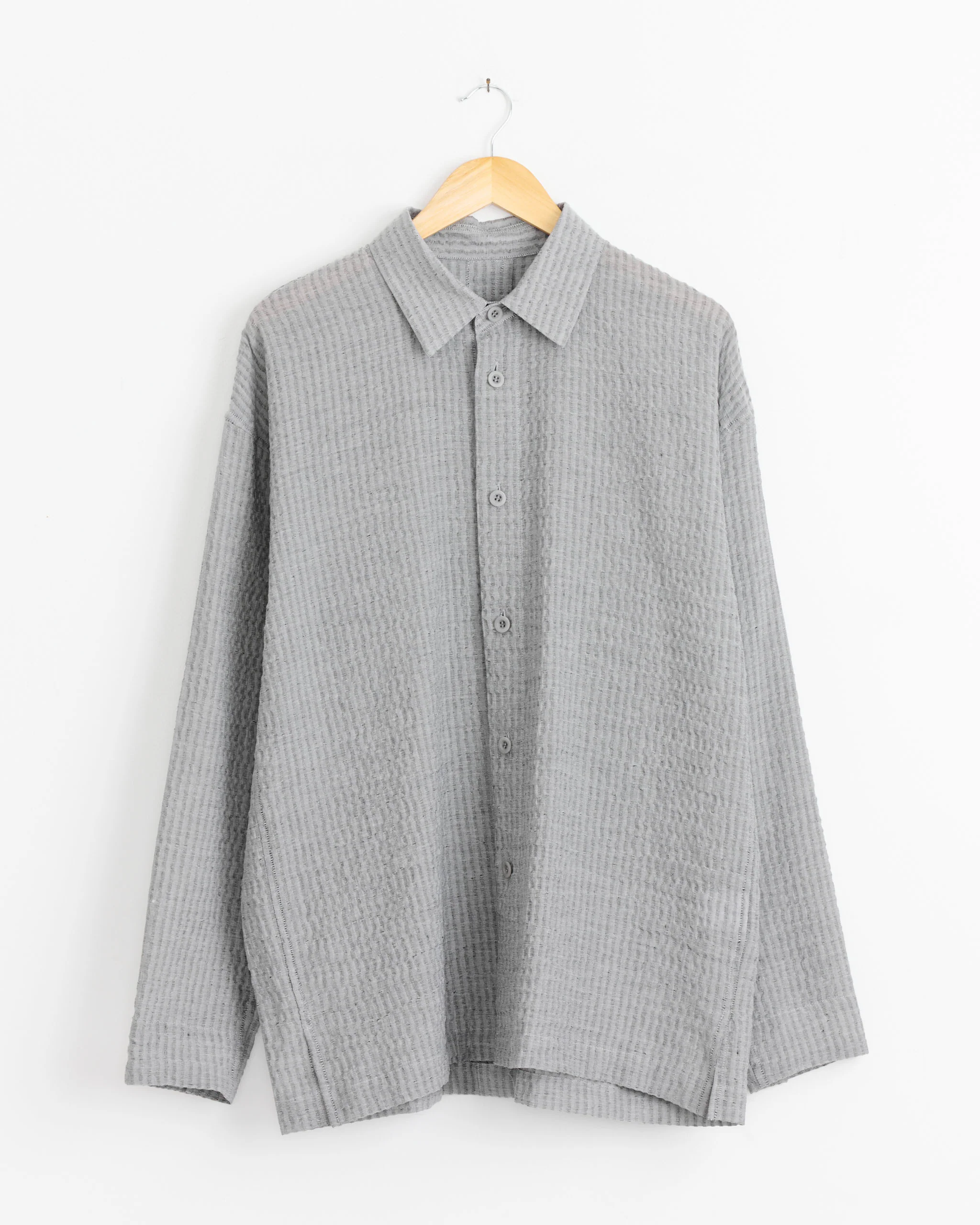 Stripe Shrink Shirt in Grey