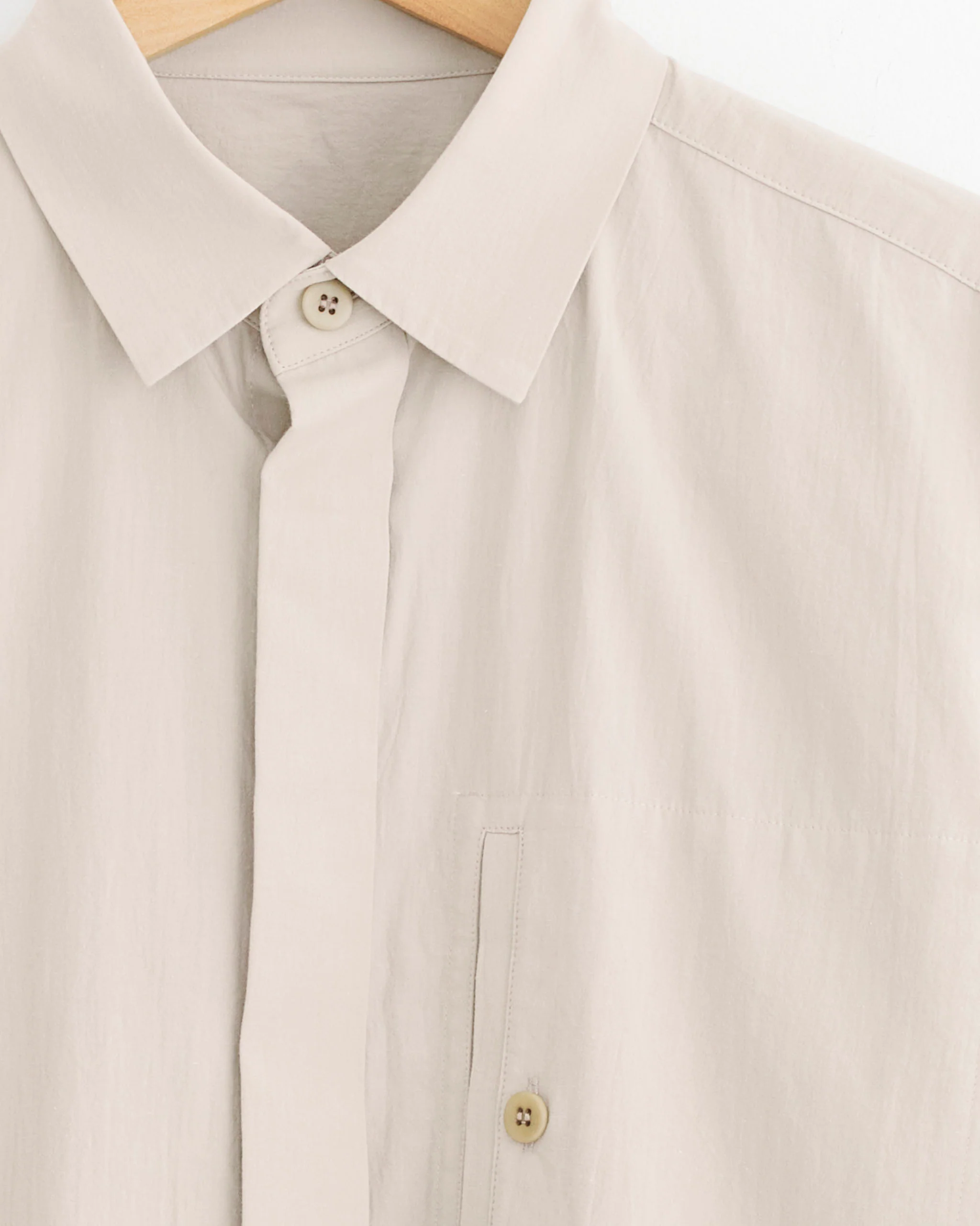 White Shirt in Light Beige - Image 3