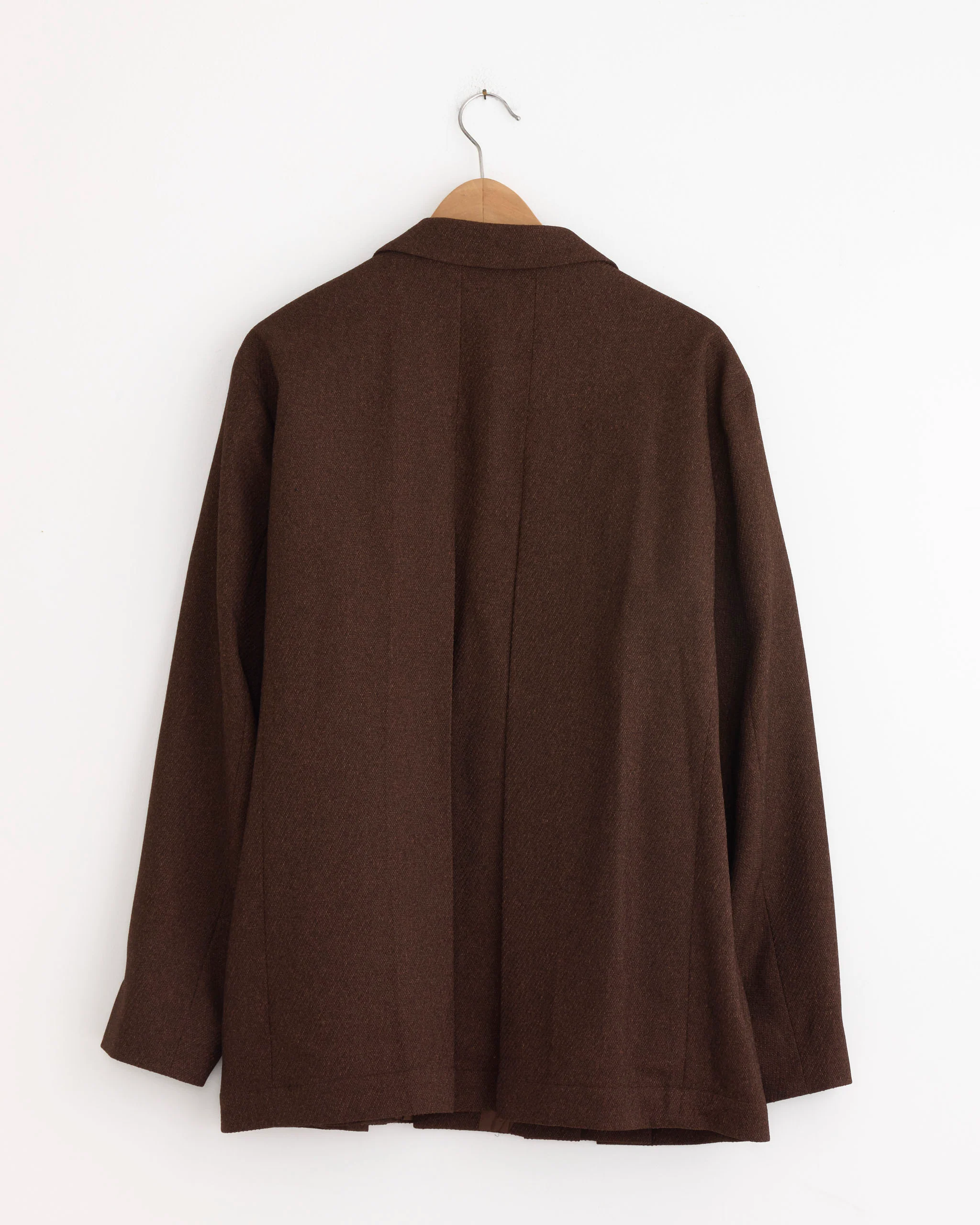 Wool Like Tweed Blazer in Brown - Image 3