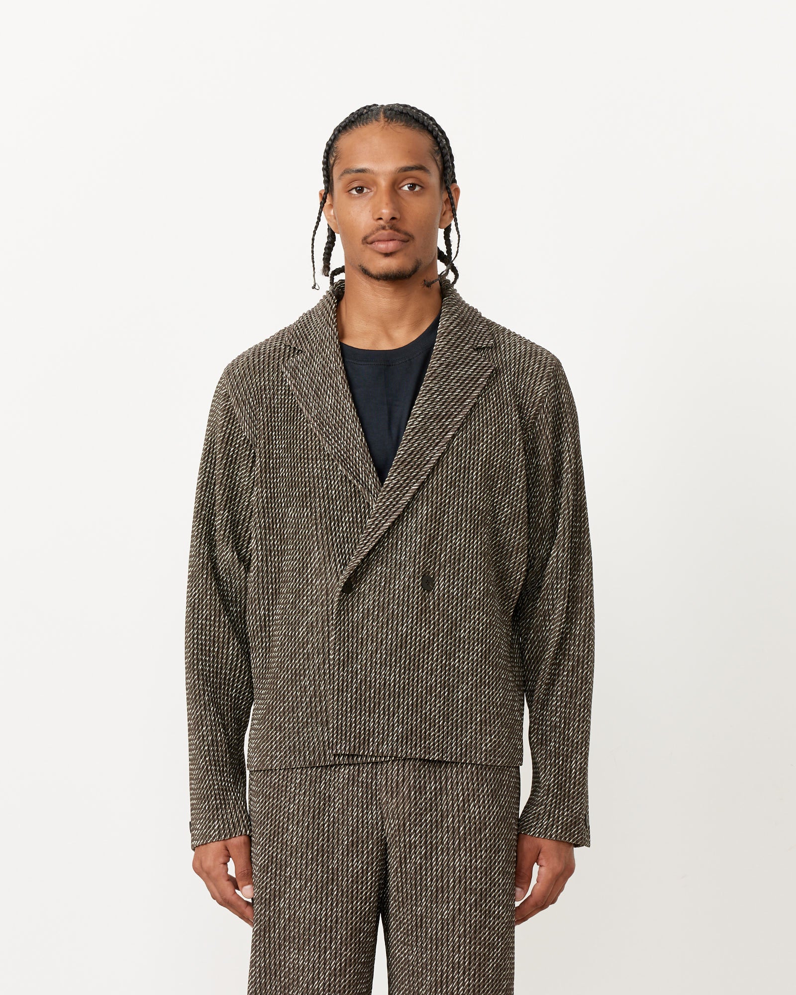 Diagonals Blazer in Brown