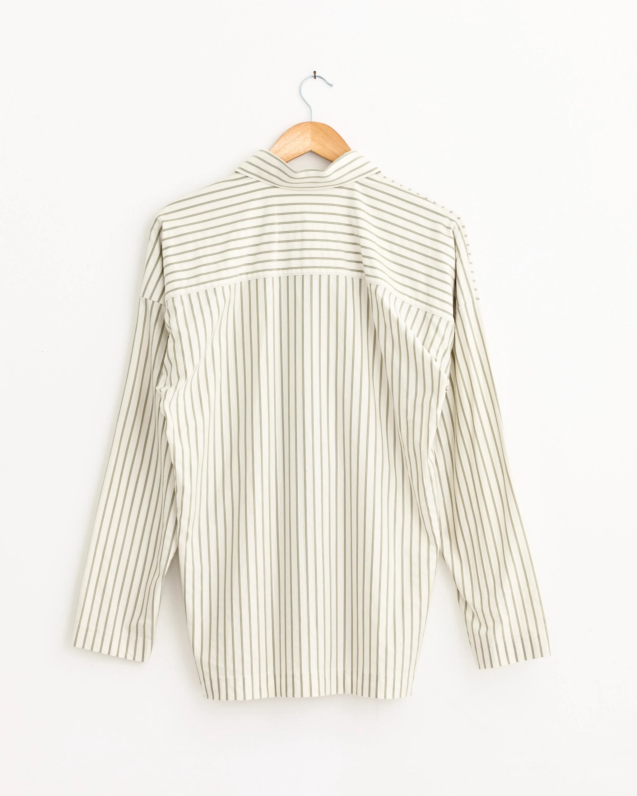 Stripe Jersey Shirt in White - Image 3