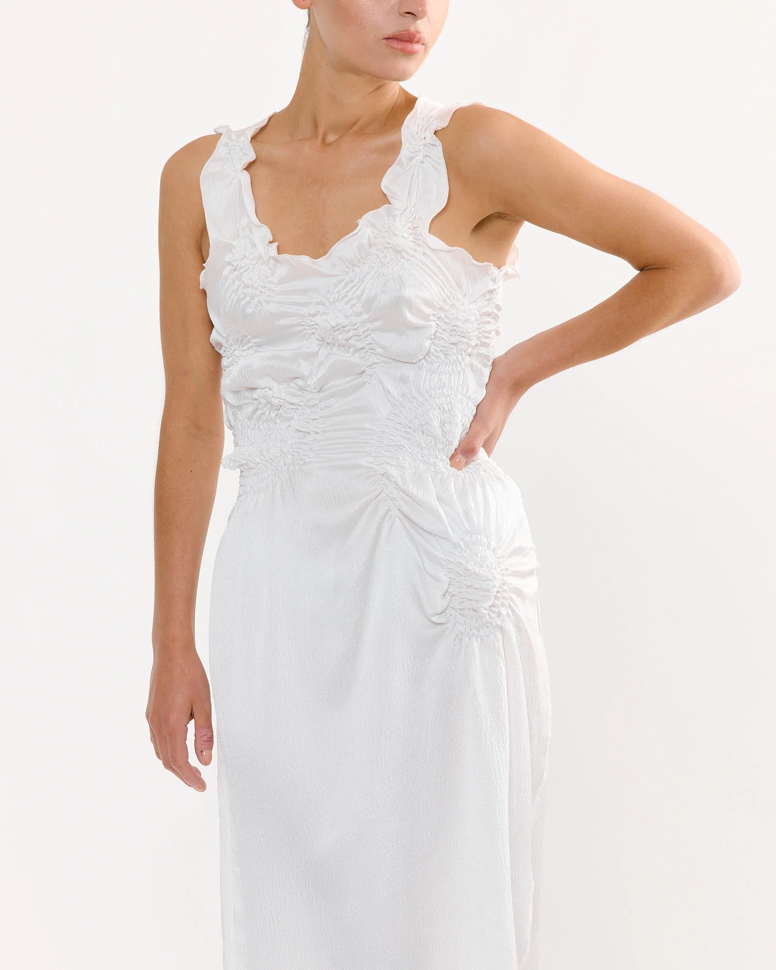 Markiza Paisley Dress in White - Image 3