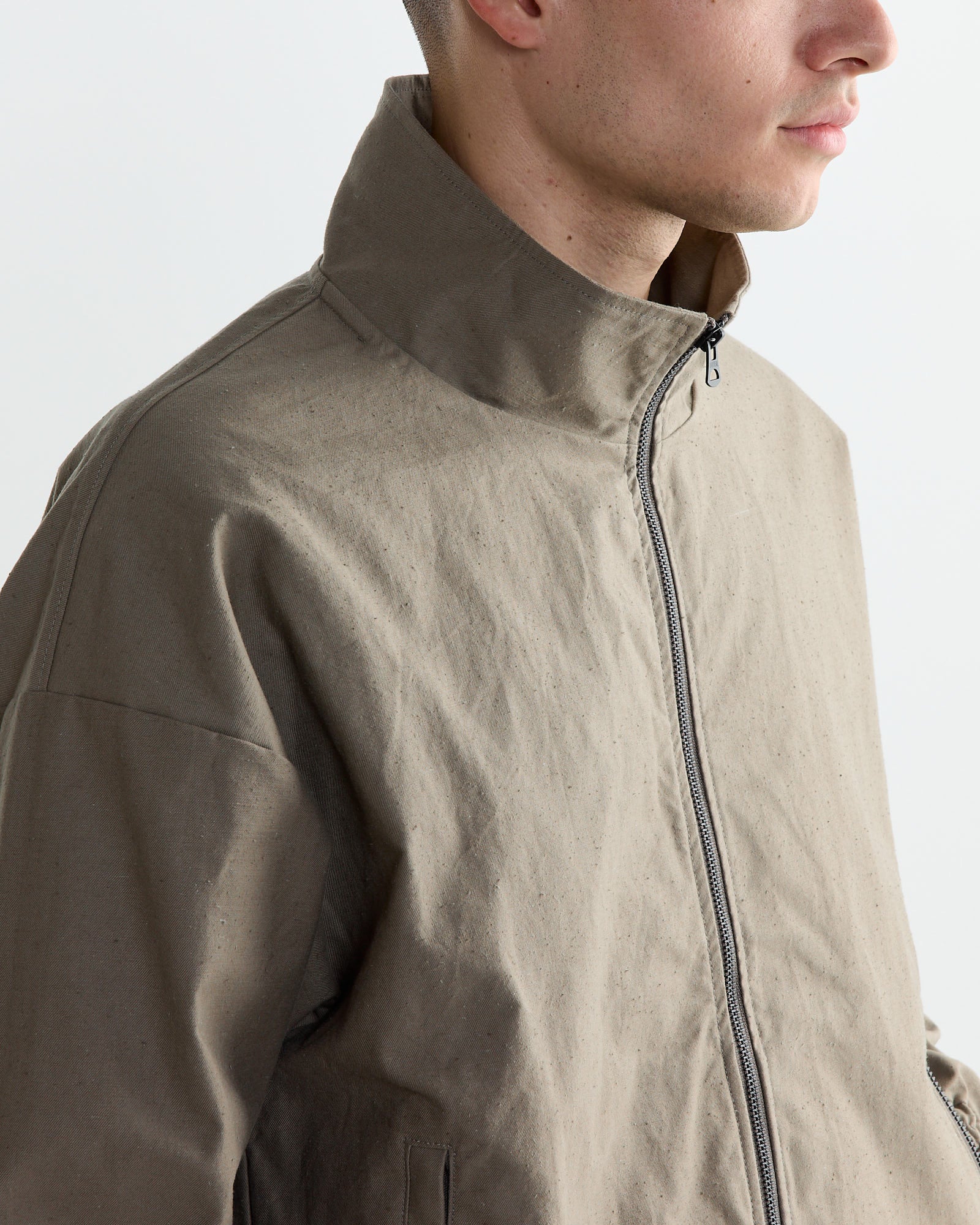 Back Nep Bullpen Jacket in Sepia - Image 4
