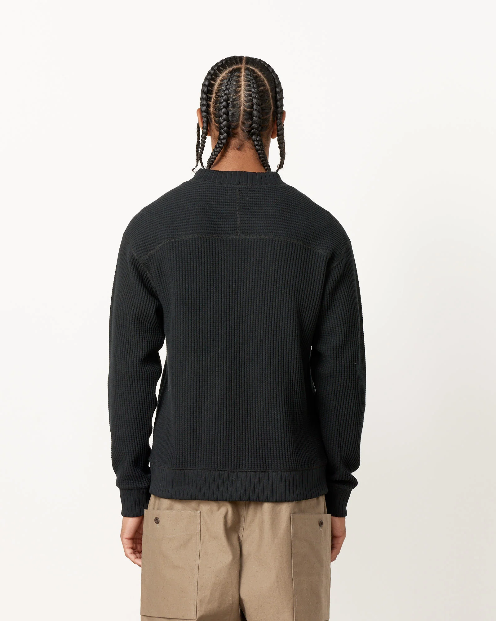 Waffle Midneck in Black - Image 6