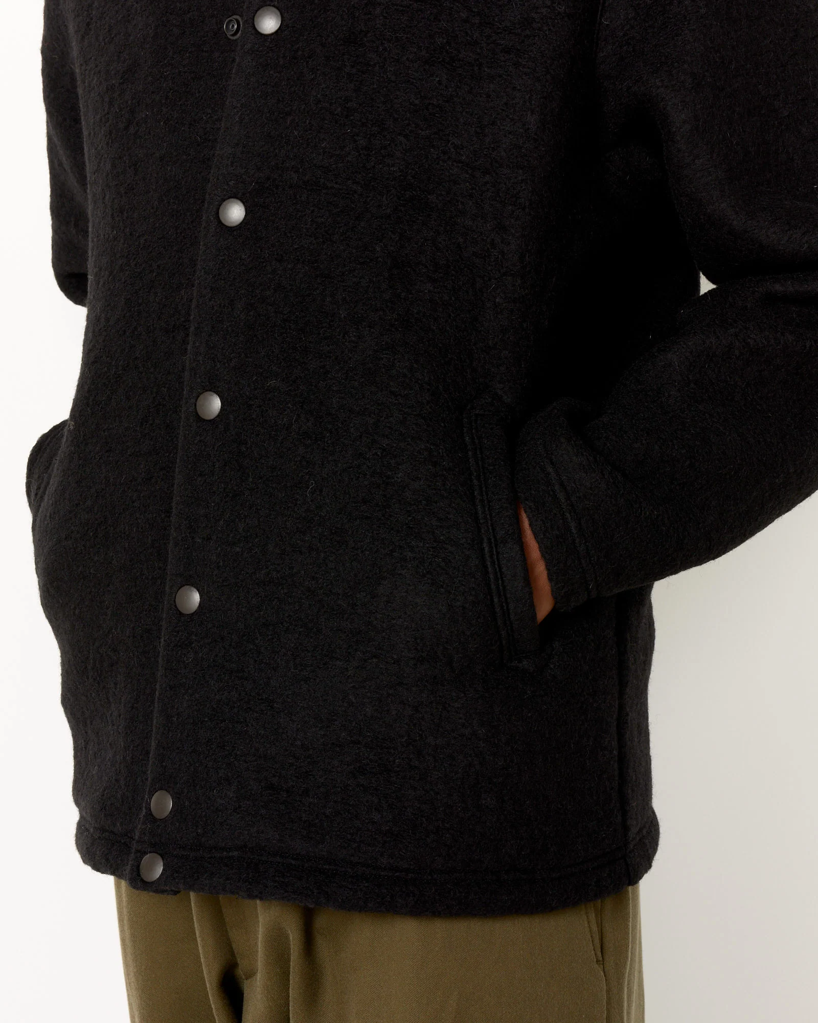 Wool Collarless Jacket - Image 5