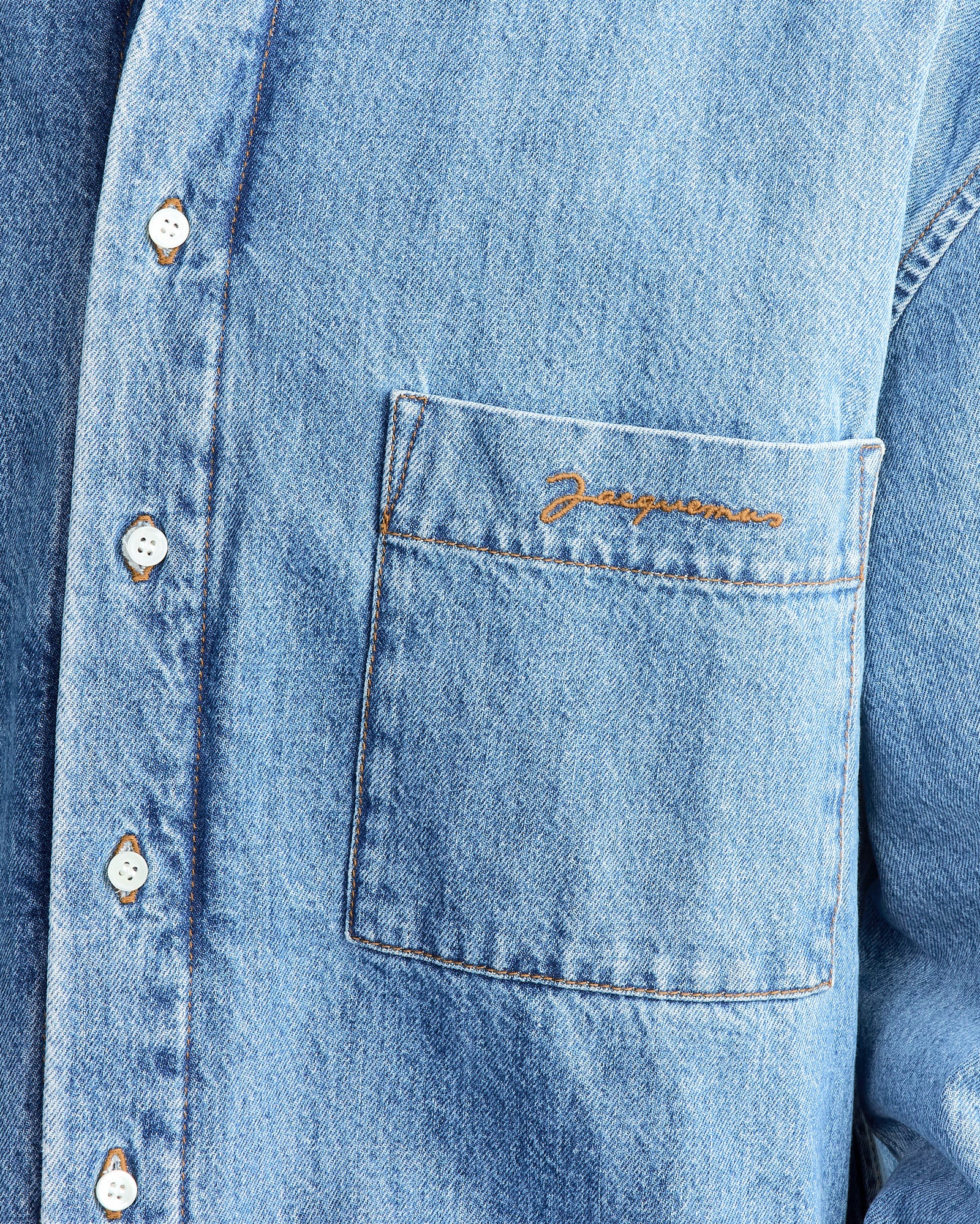 La Chemise Boulanger Shirt in Blue/Tabac - Image 5
