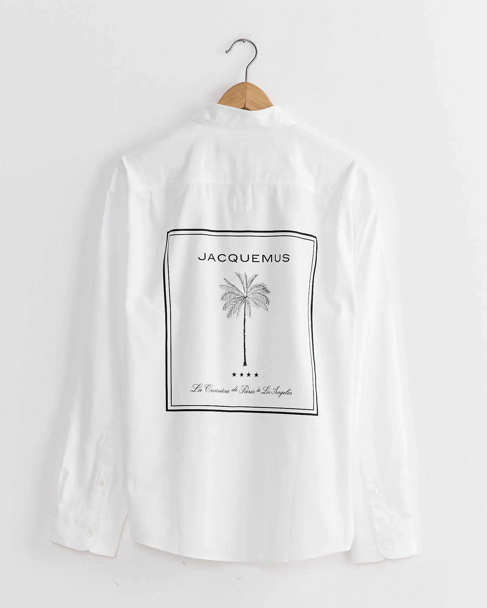 La Chemise Simon Shirt in Palm Tree White/Black - Image 3