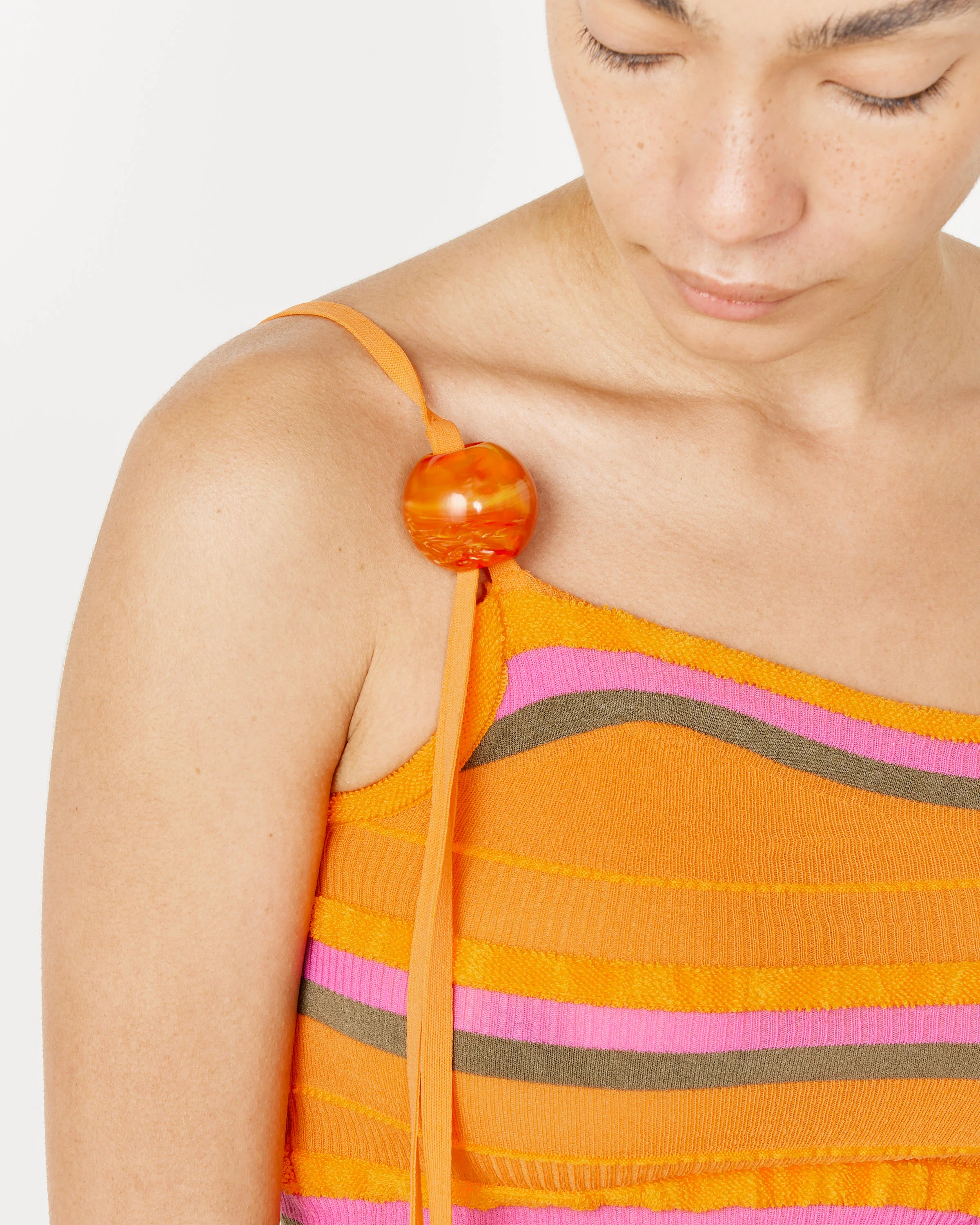La Maille Concha Top in Orange - Image 4