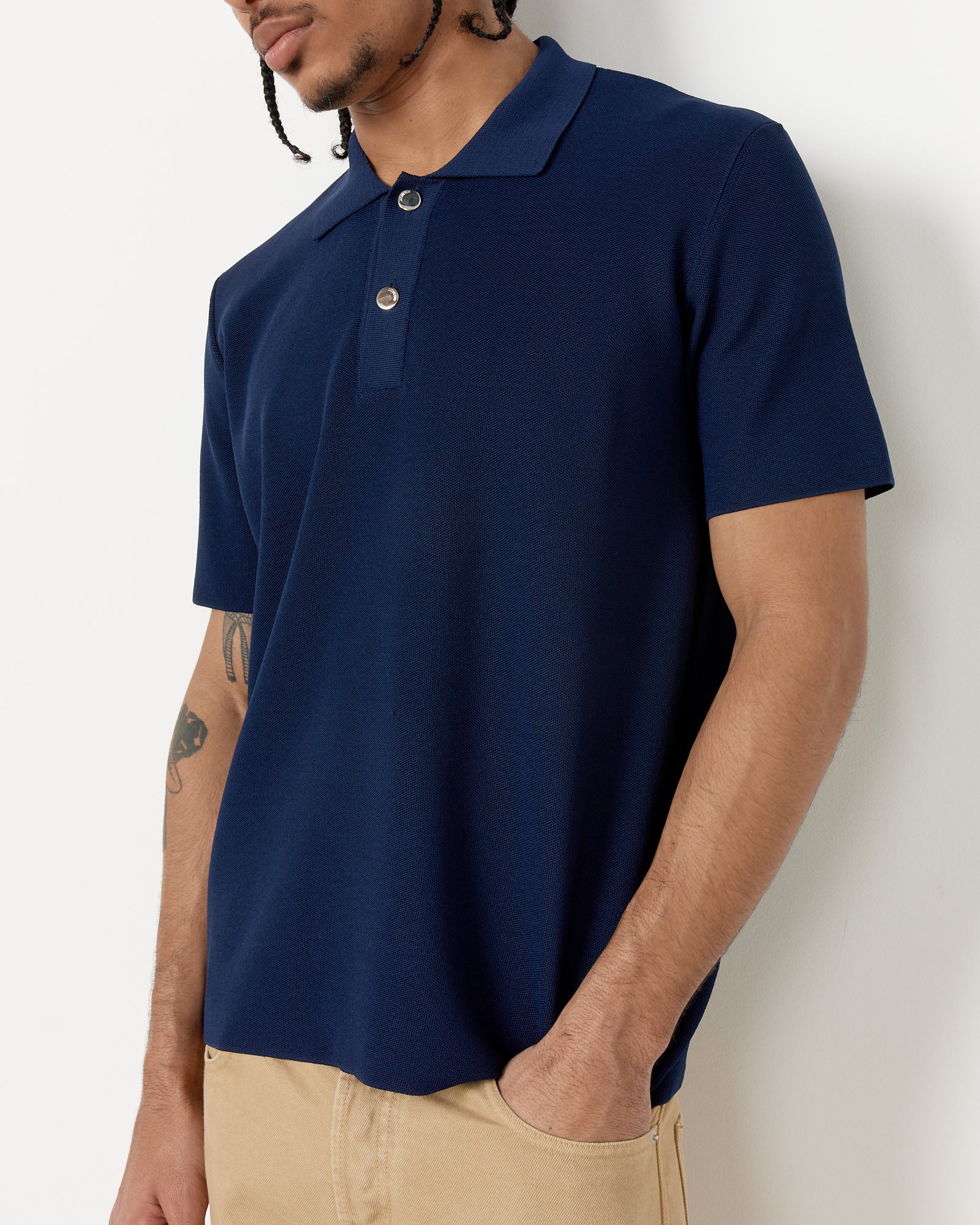 Le Maille Polo in Dark Navy - Image 4