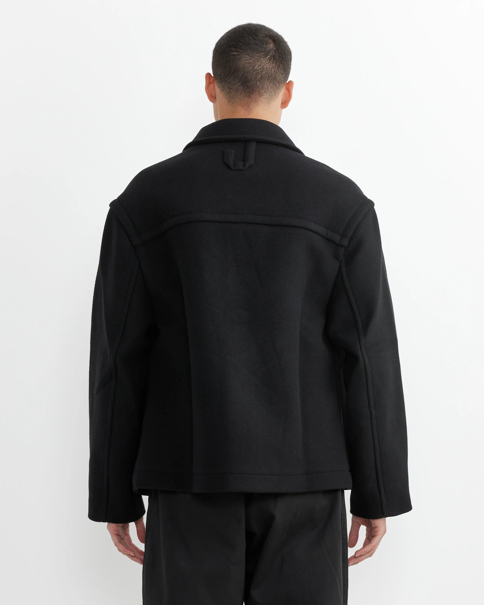Le Manteau Court Coat in Black - Image 5