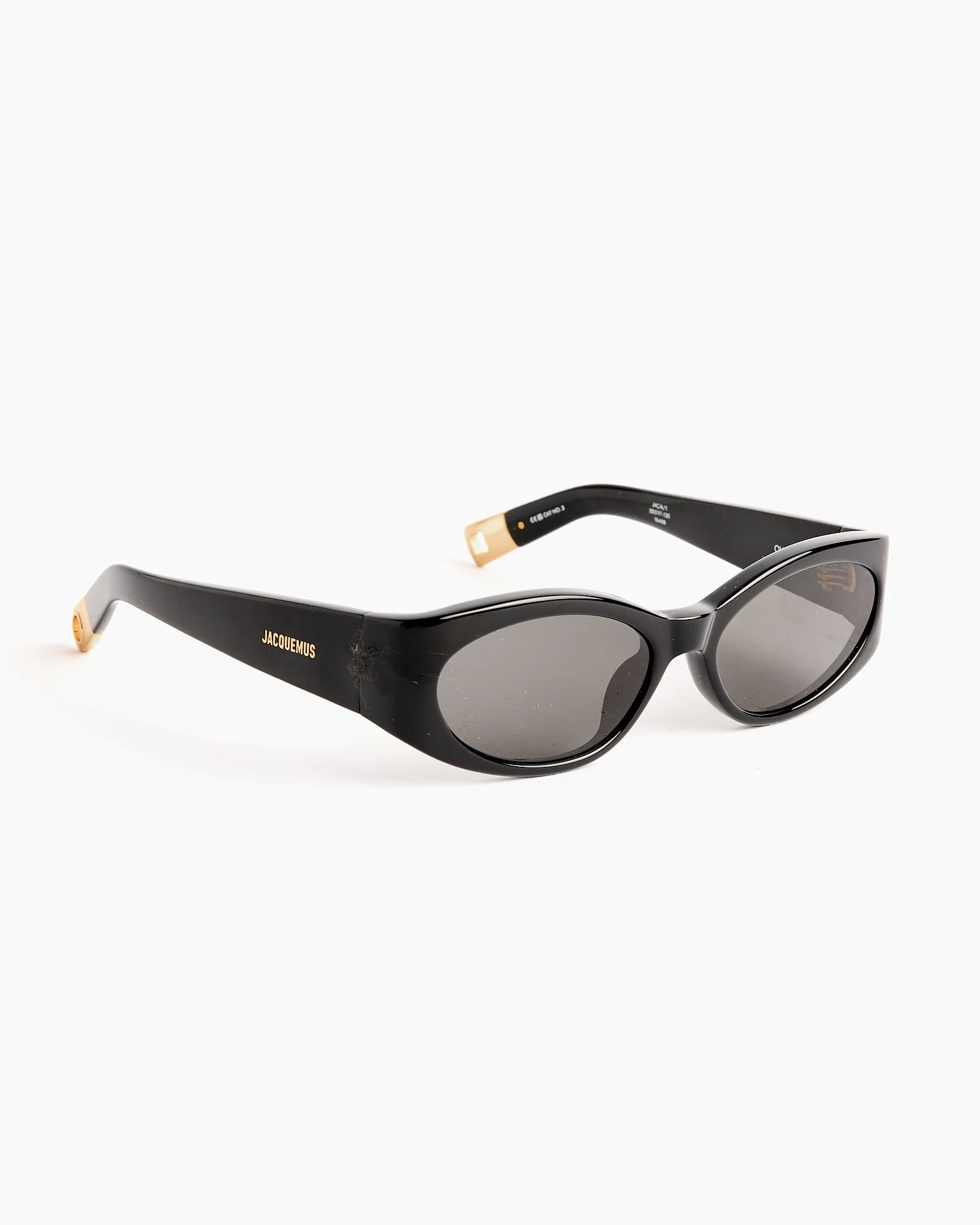 Les Lunettes Ovalo Sunglasses in Black - Image 3