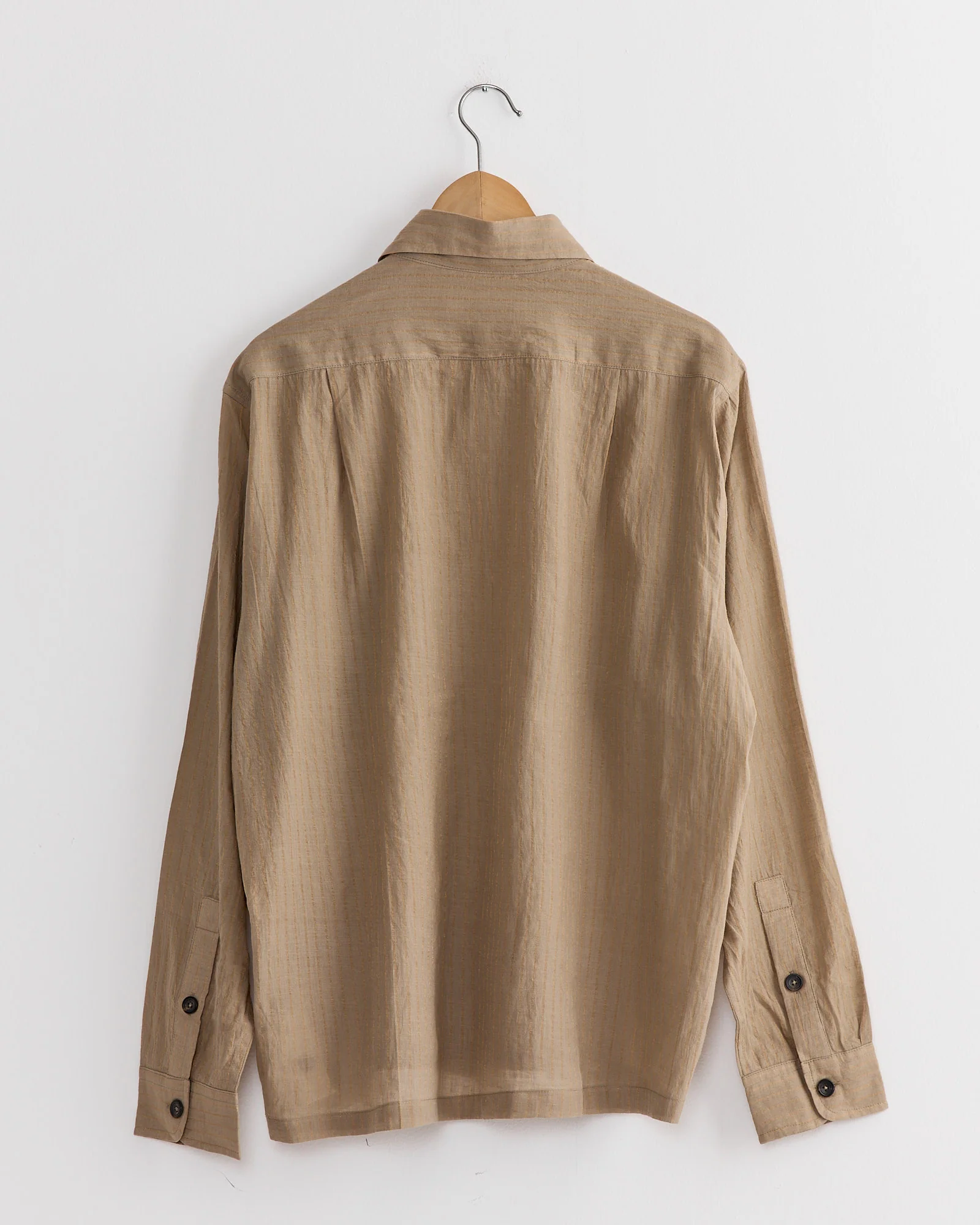 Handwoven Shirt in Sage/Zari - Image 3