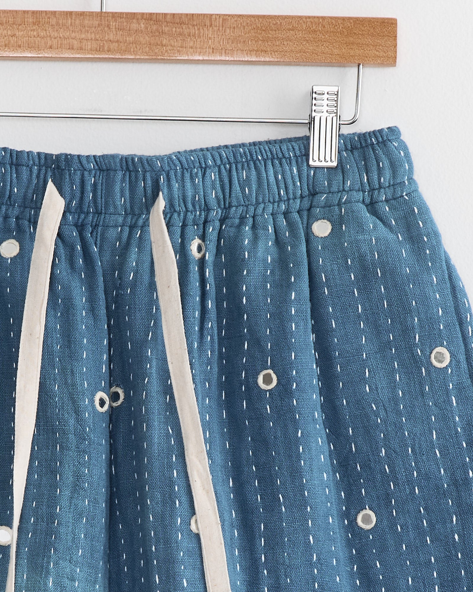 Mirror Short in Indigo/Ecru - Image 2