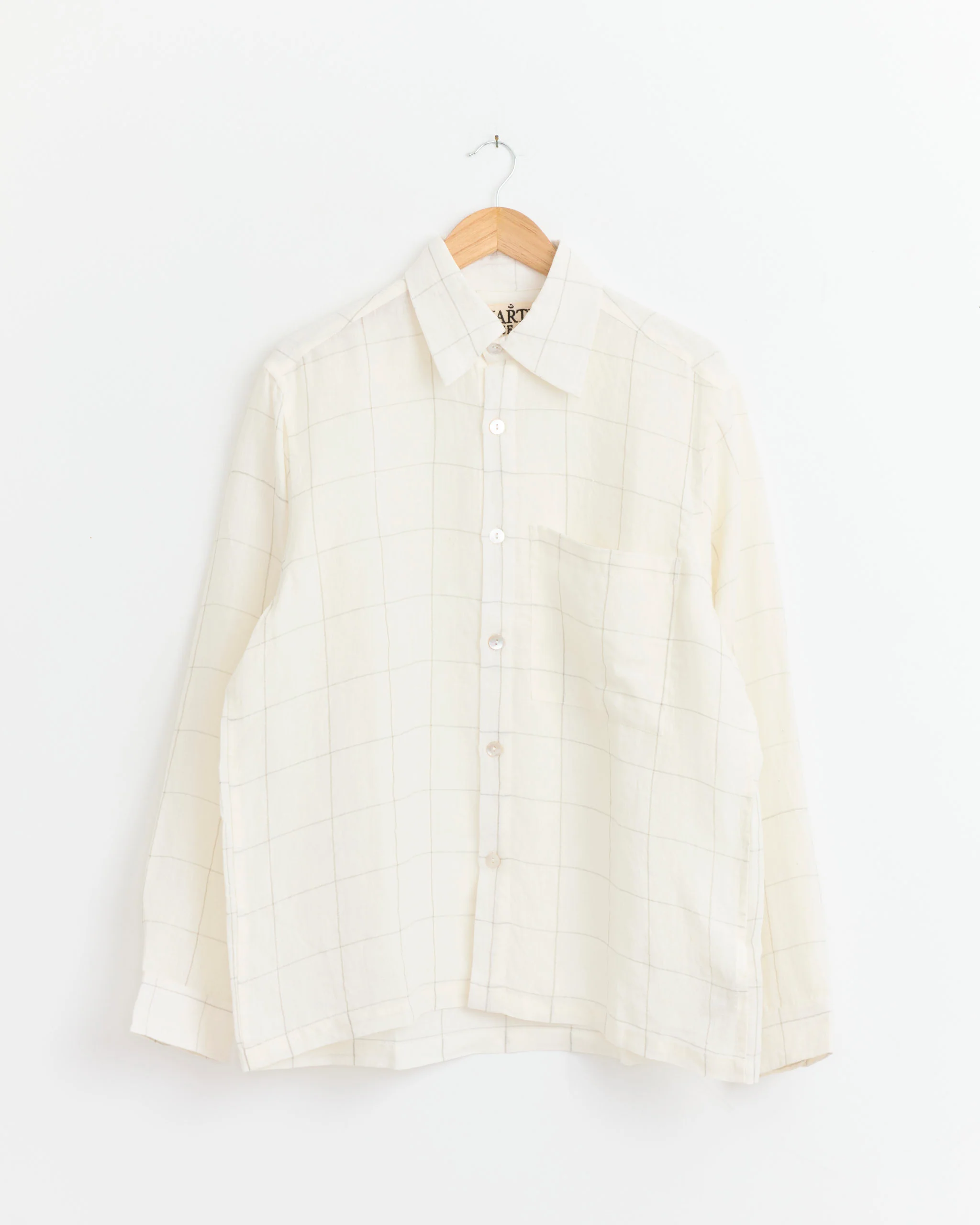 Pataudi Shirt in Ecru/Silver Zari