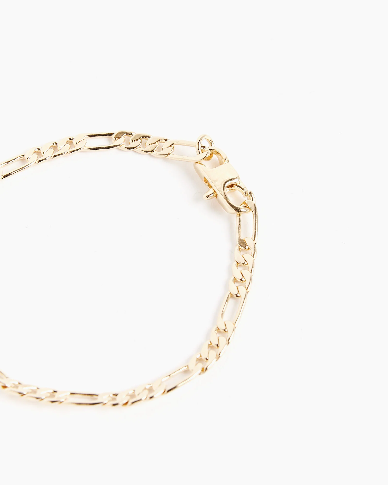 Figaro Bracelet in 14K Plated Brass - Image 3