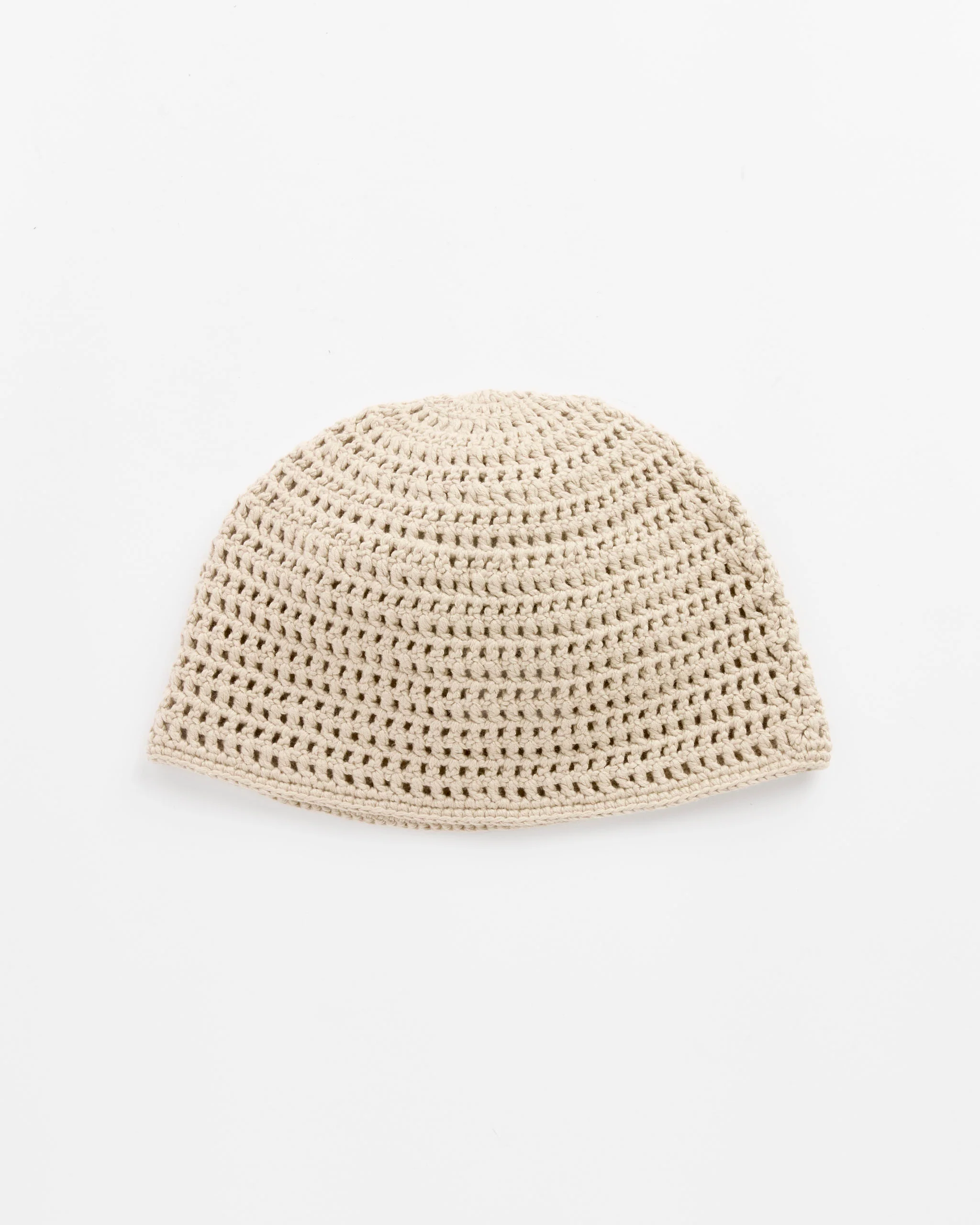 Crochet Net Toque in Flax