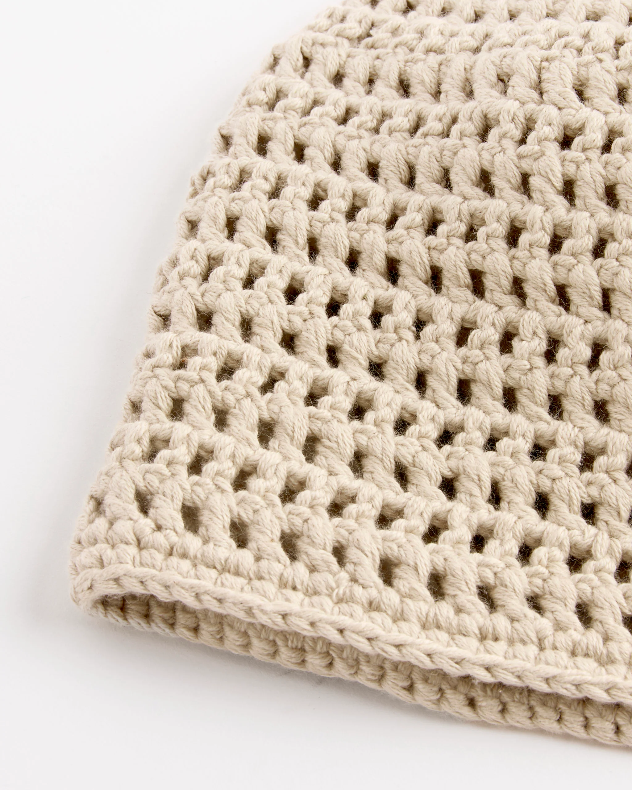 Crochet Net Toque in Flax - Image 3