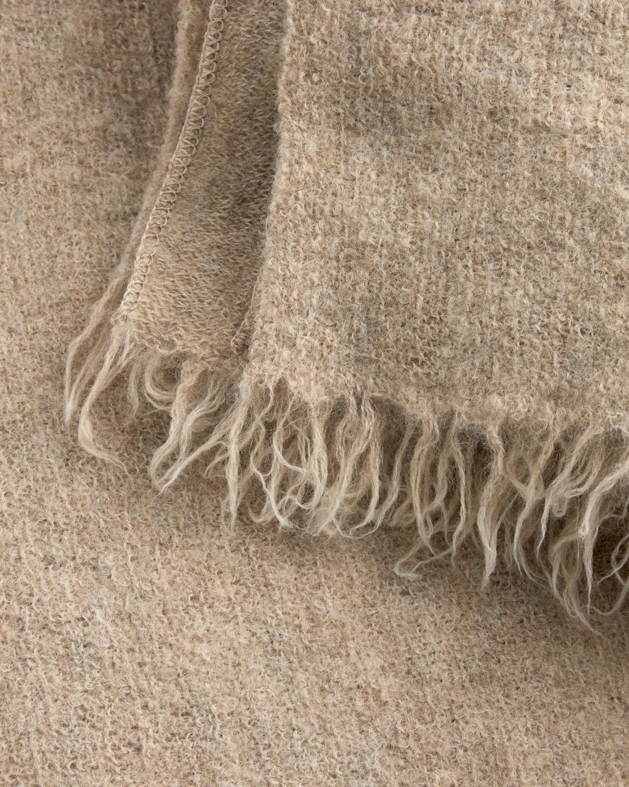 Felt Fringe Scarf in Oak - Image 2