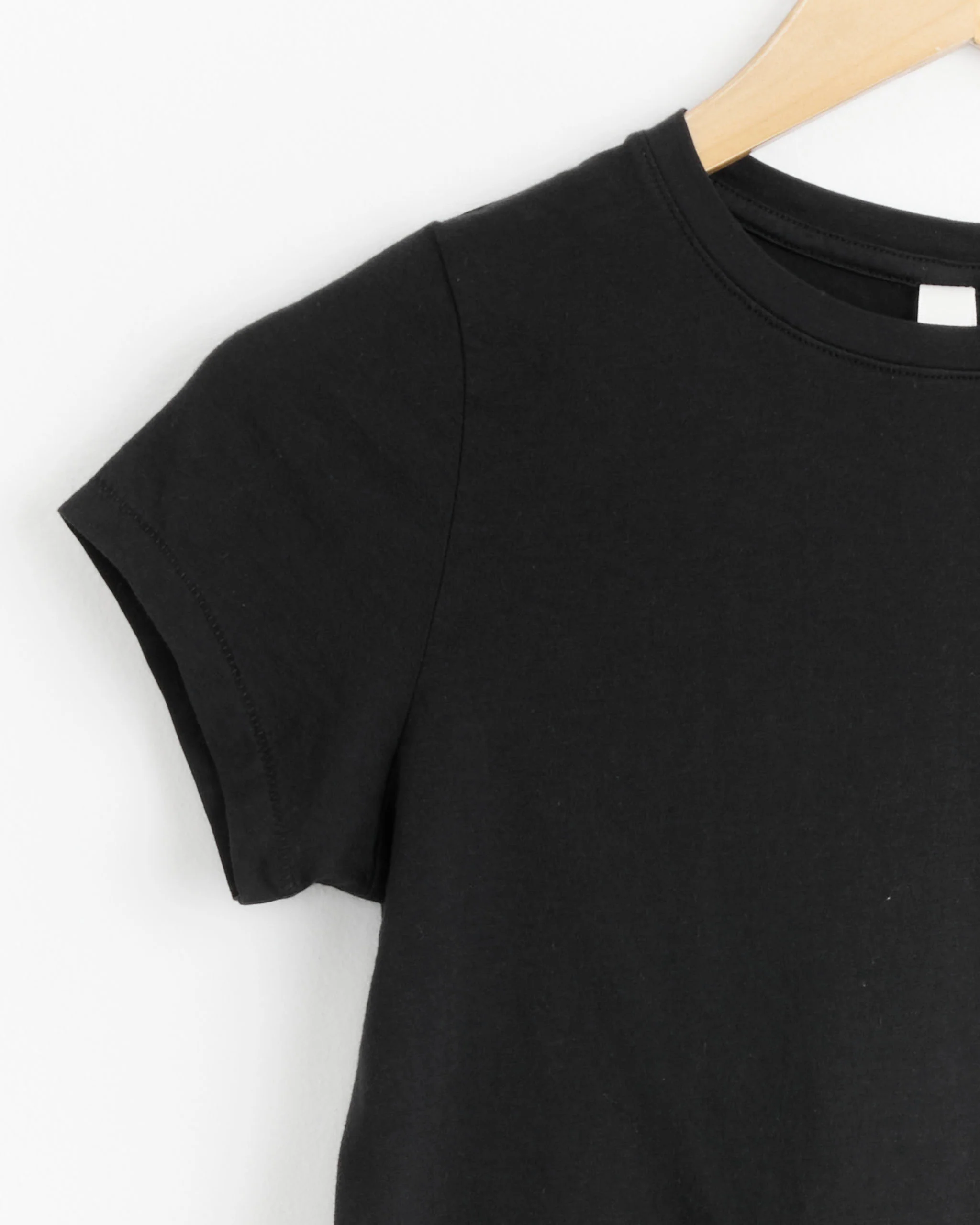 Fine Crop Tee in Black - Image 2