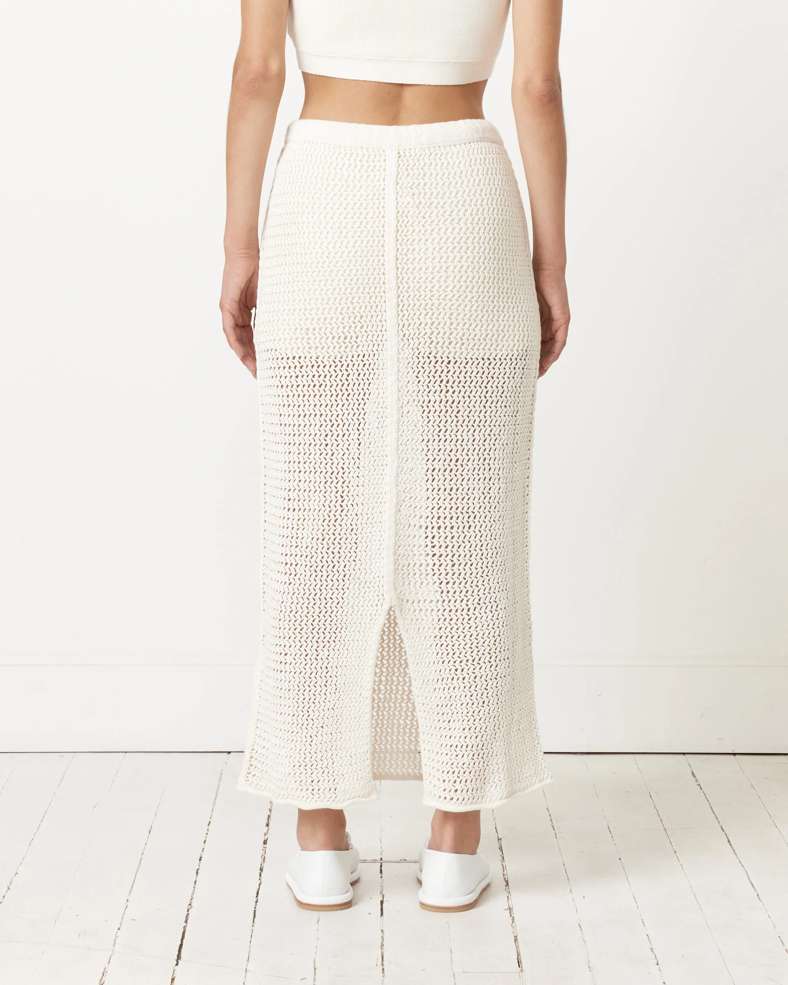 Net Skirt in Bone - Image 2