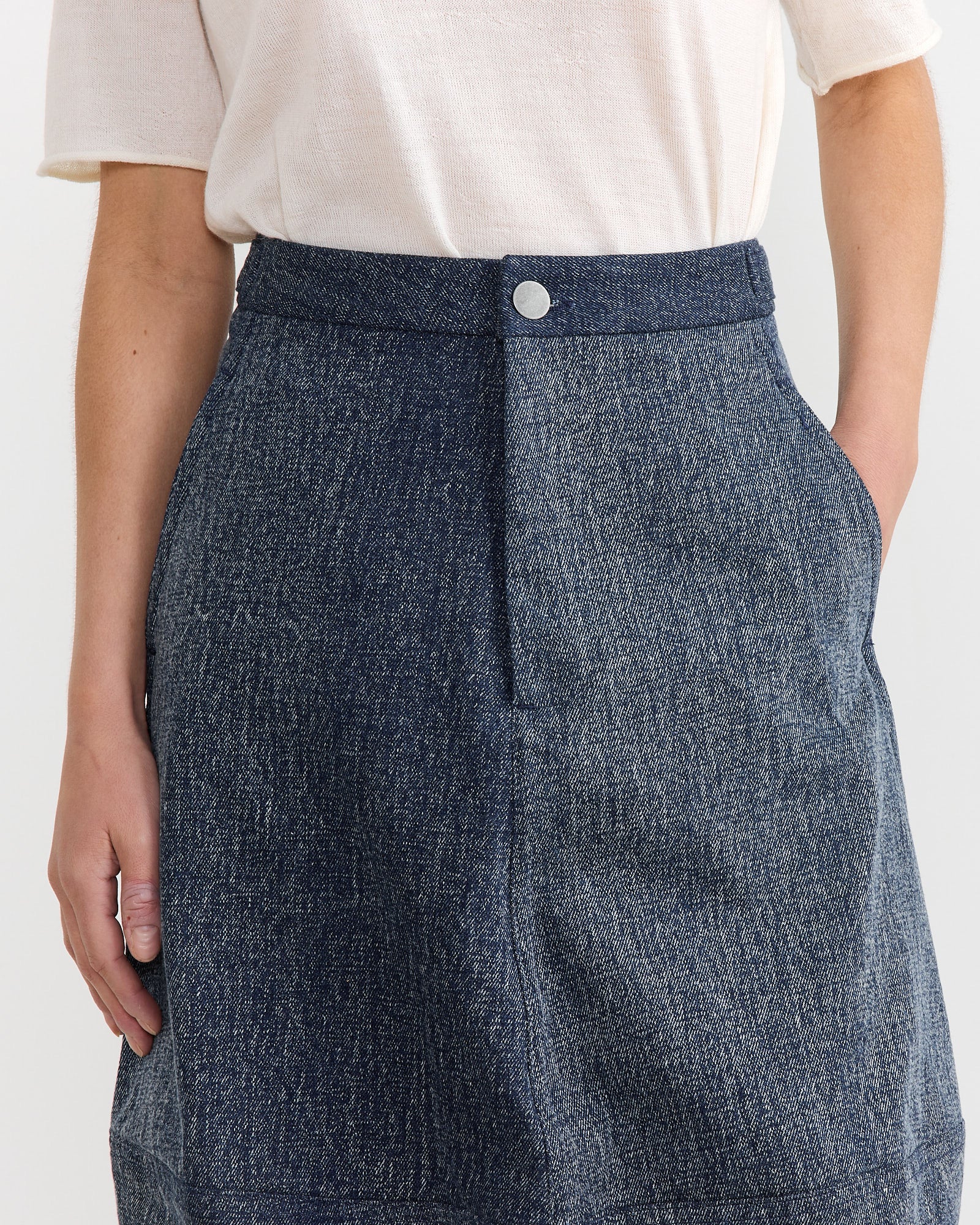 Structure Jean Skirt in Indigo - Image 2