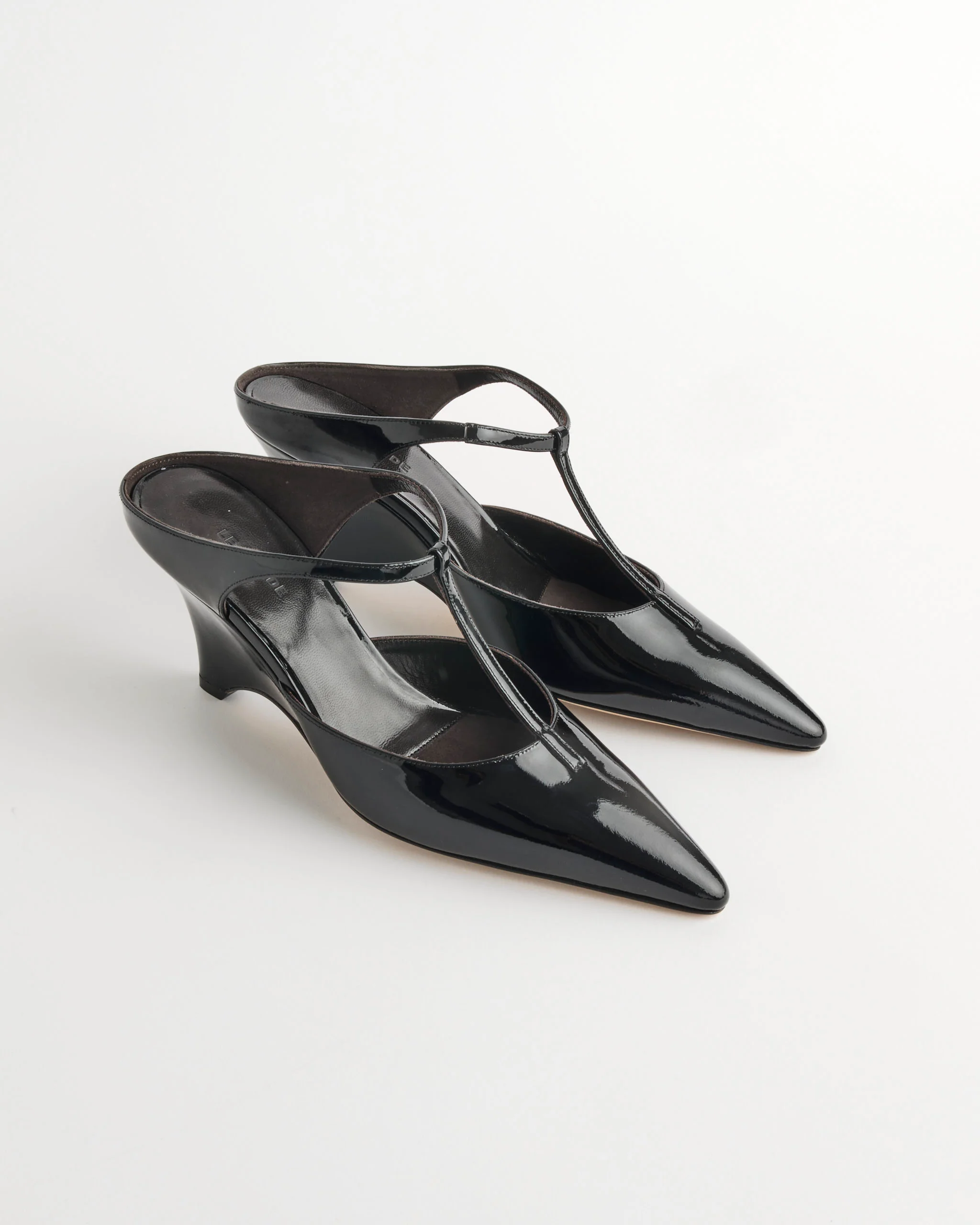 Victoria T-Bar Wedge in Black - Image 2