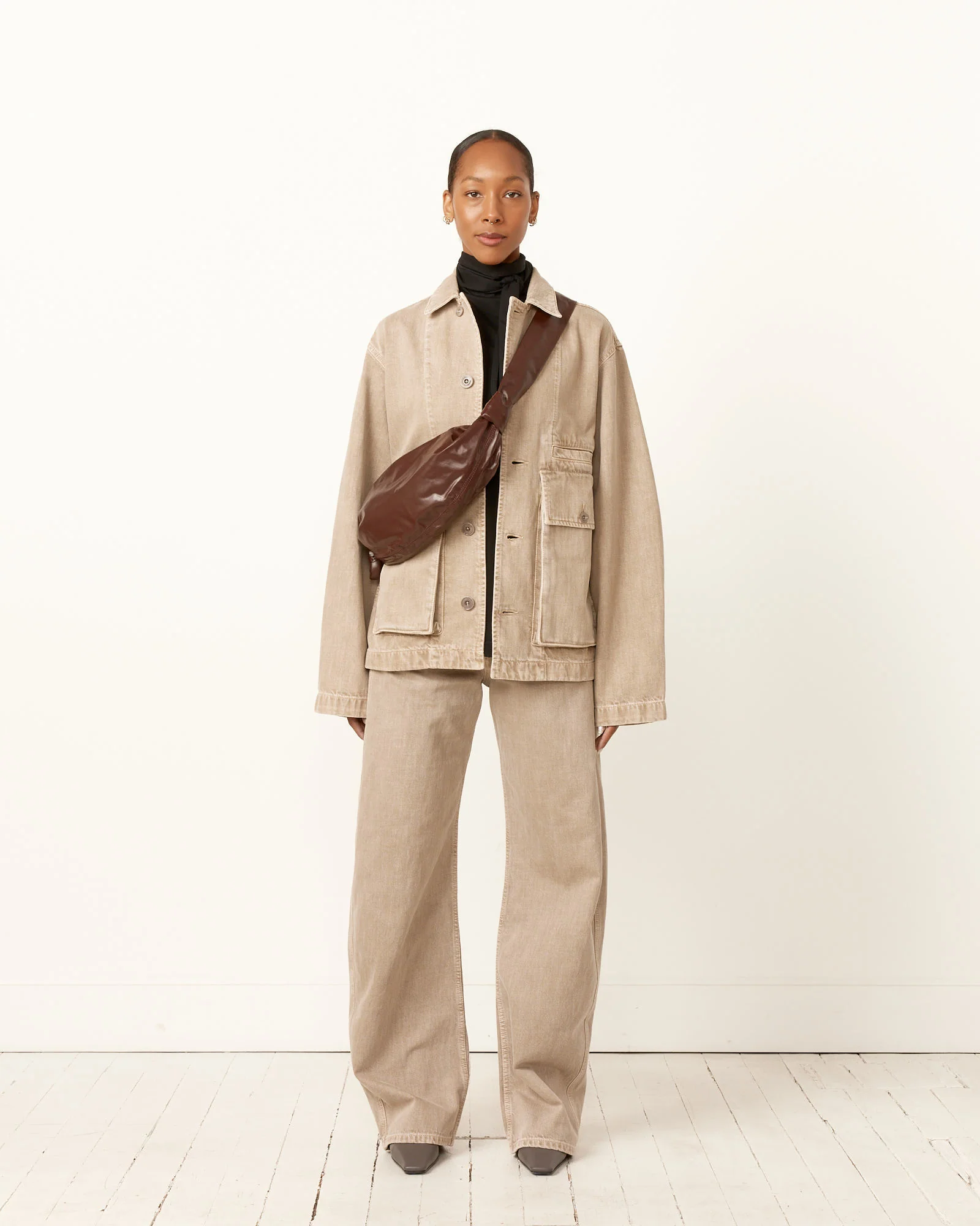 Boxy Jacket in Snow Beige - Image 3