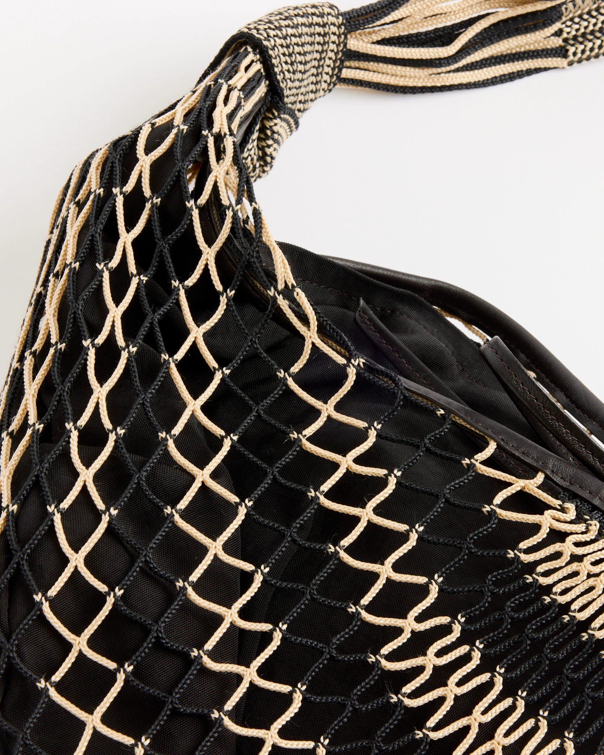 Croissant Filt Bag in Chevron Light Beige/Black - OS - Image 2