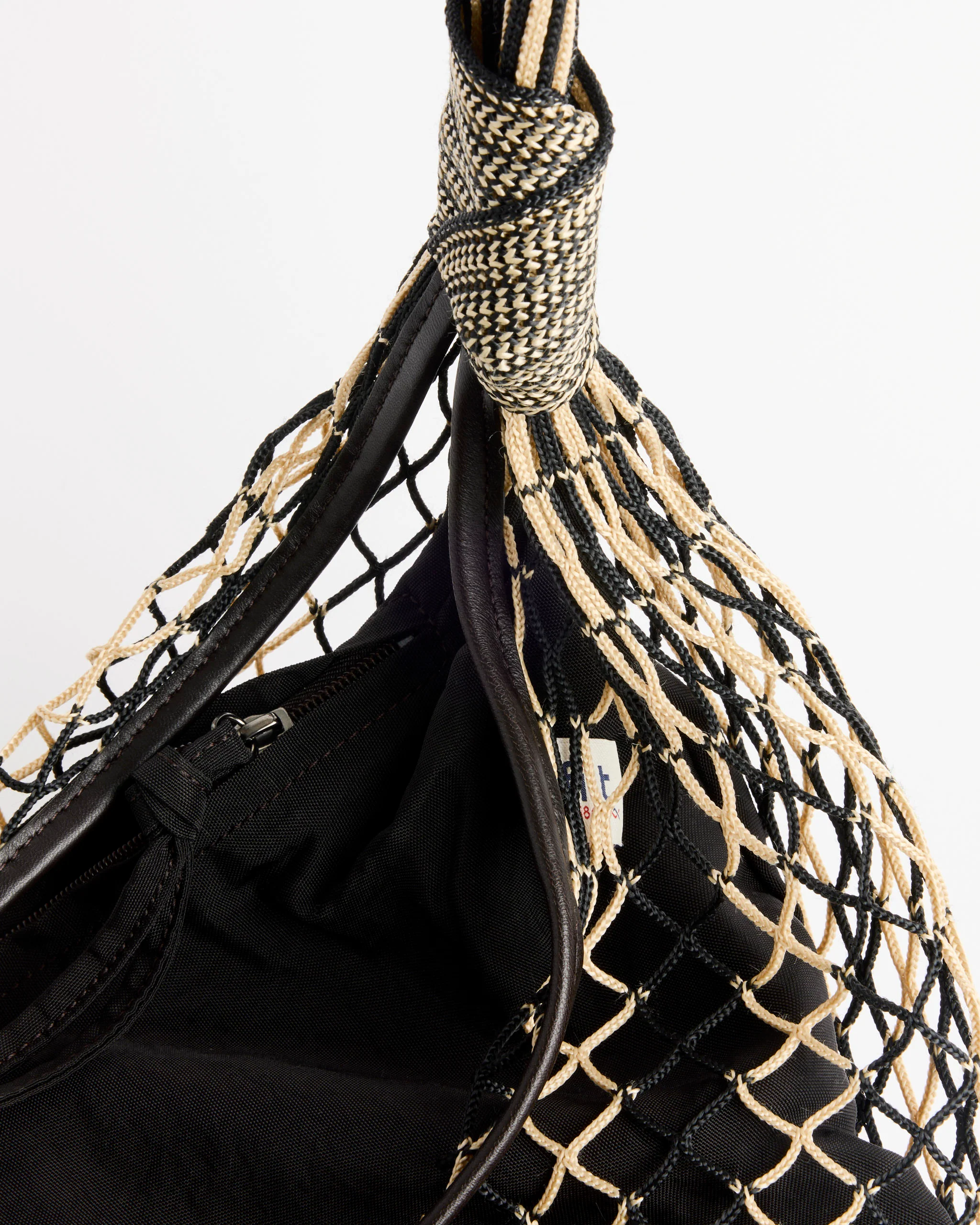 Croissant Filt Bag in Chevron Light Beige/Black - OS - Image 4