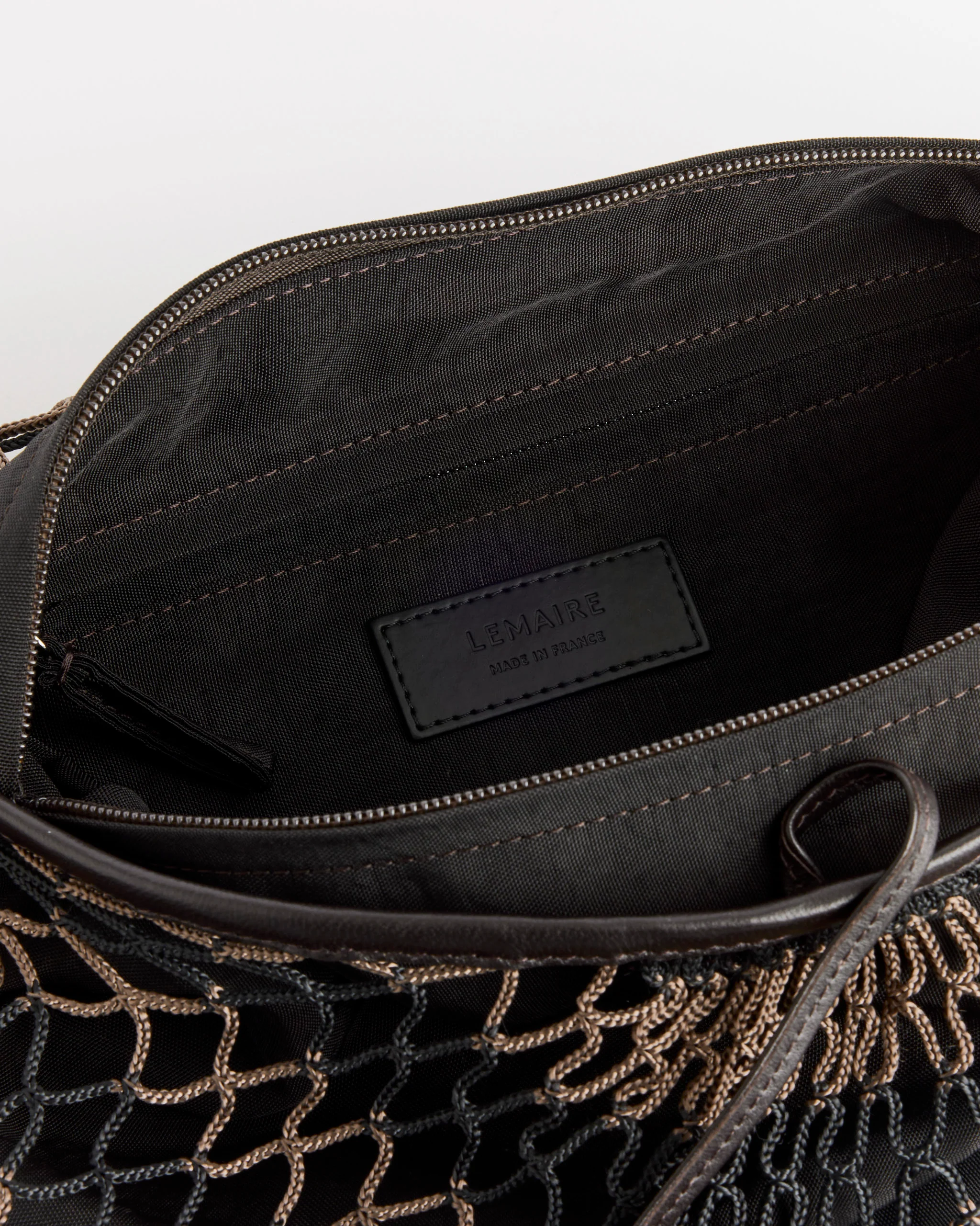 Fortune Croissant Filt Bag in Chevron Marron Glace - Image 3