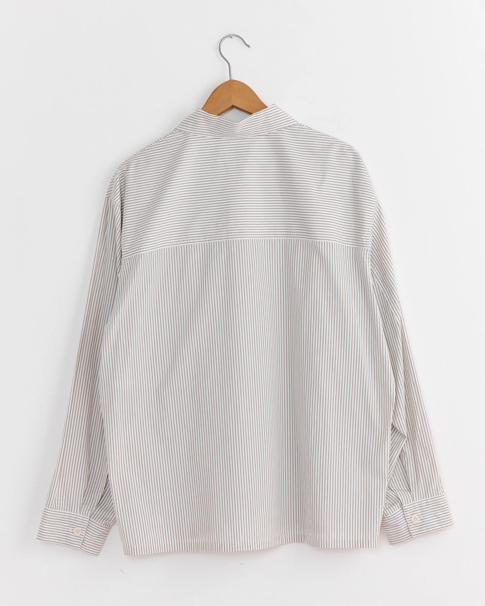 Pyjama Shirt in Creamy White/Taupe/Black - Image 3