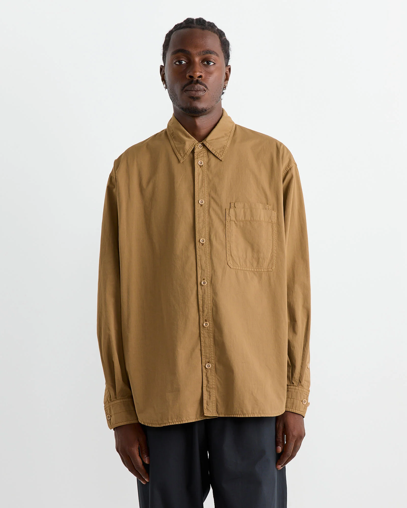 Relaxed Workwear Shirt in Cub Brown