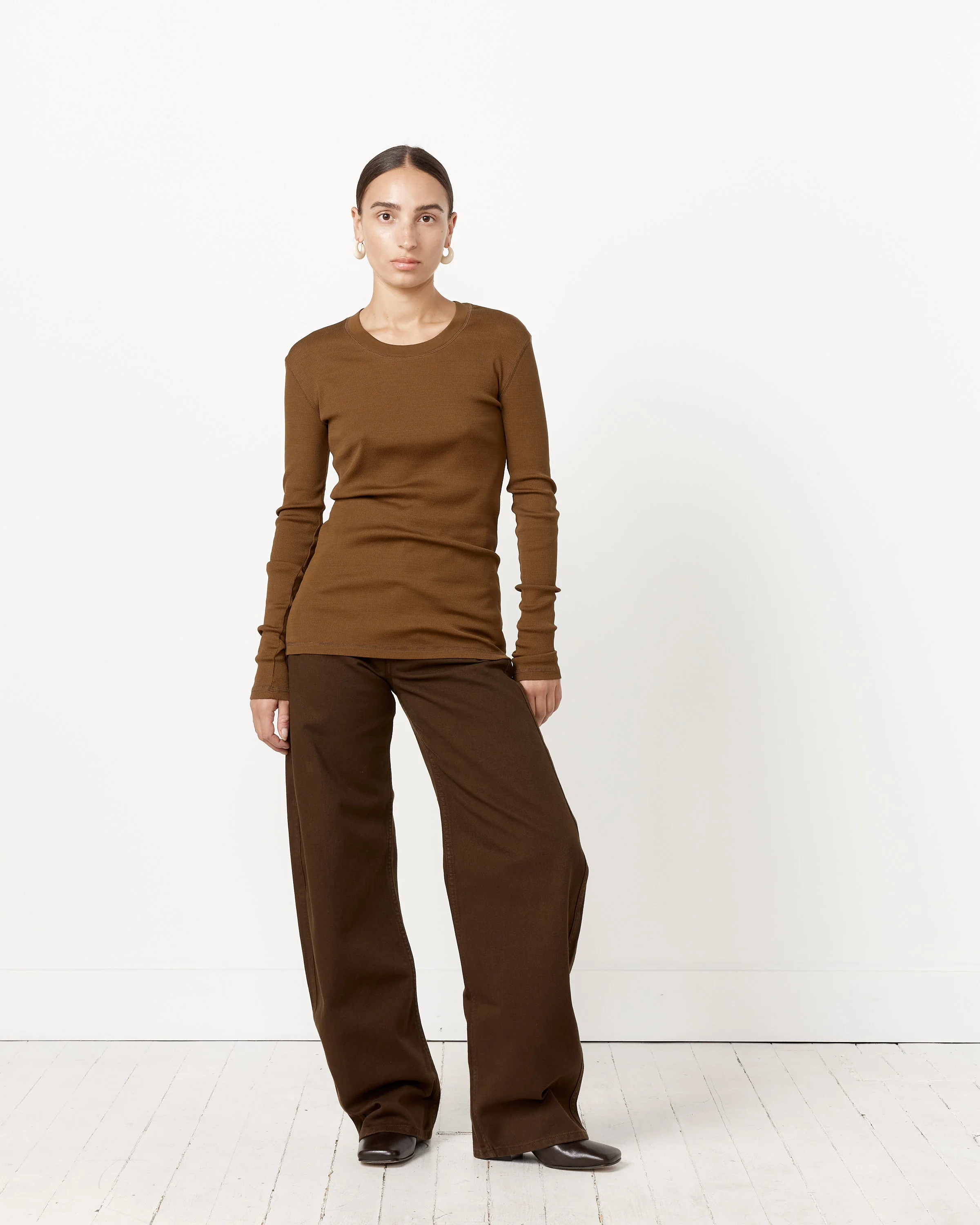 Rib Long Sleeve T-Shirt - Image 3