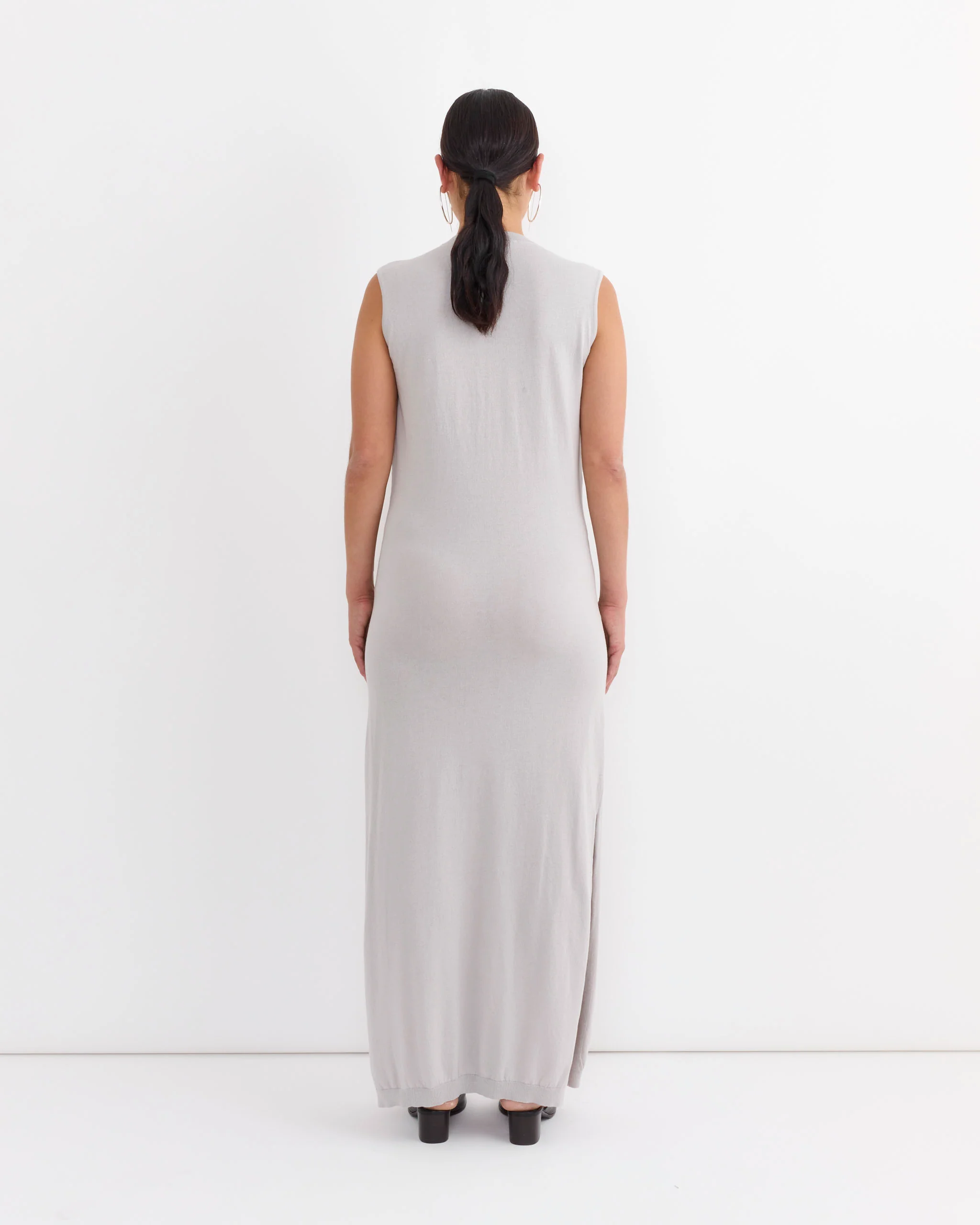 Sleeveless Knotted Dress in Mist - Image 2