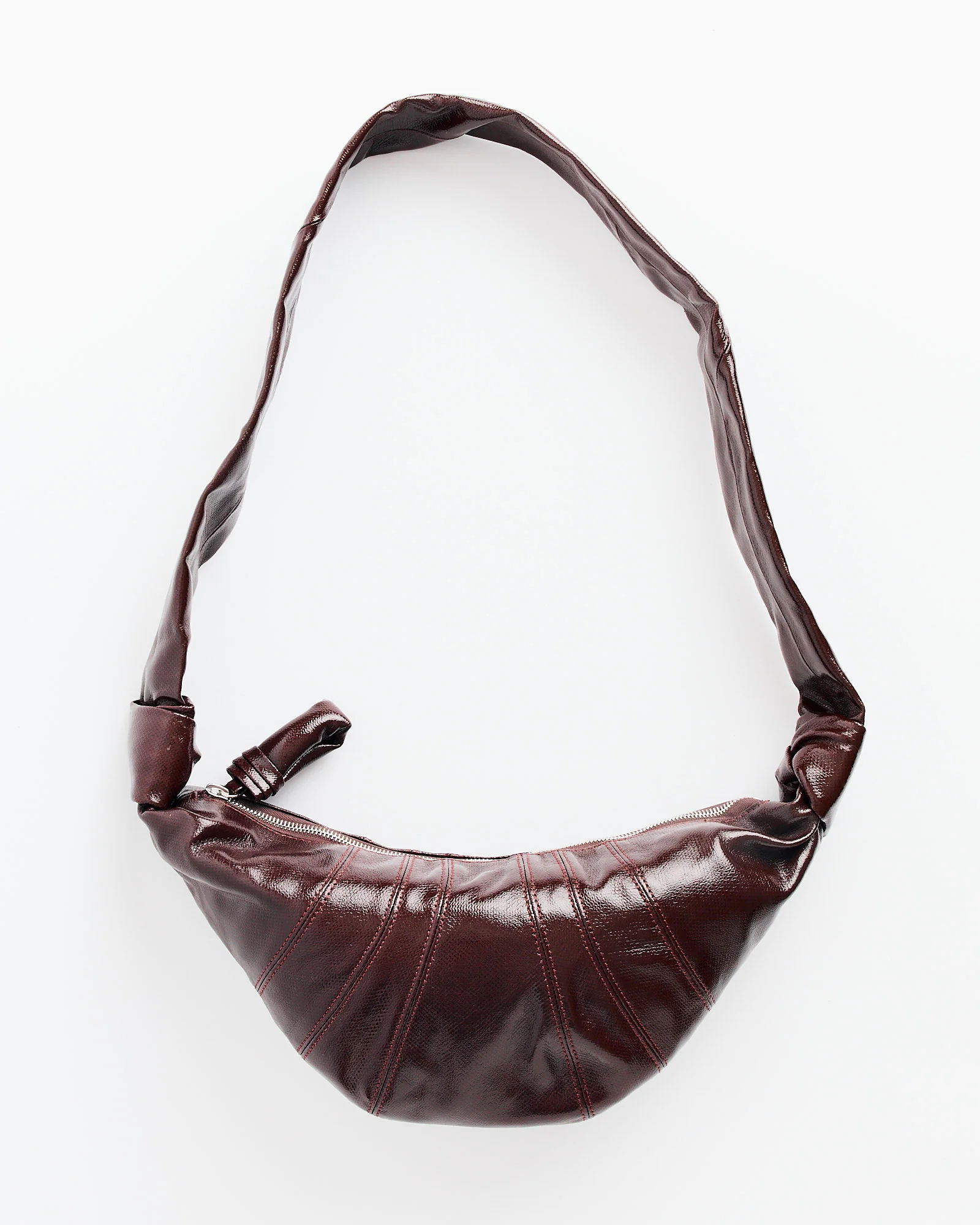 Small Croissant Bag in Chocolate Fondant