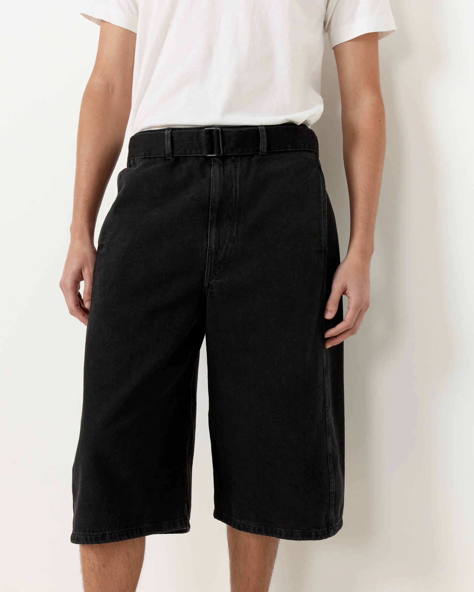 Twisted Belted Short in Bleached Black - Image 4