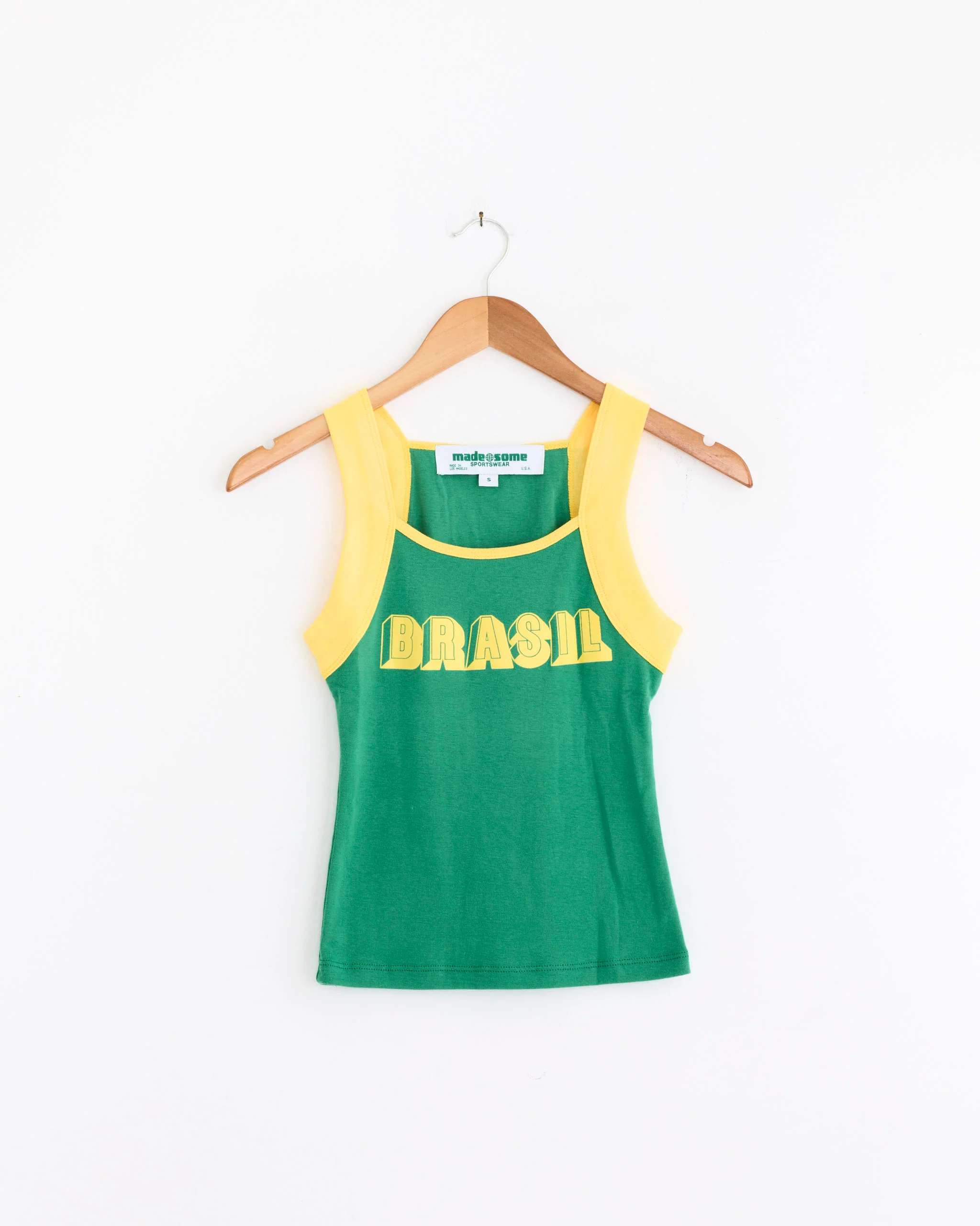 Brazil Tank Top in Green/Yellow