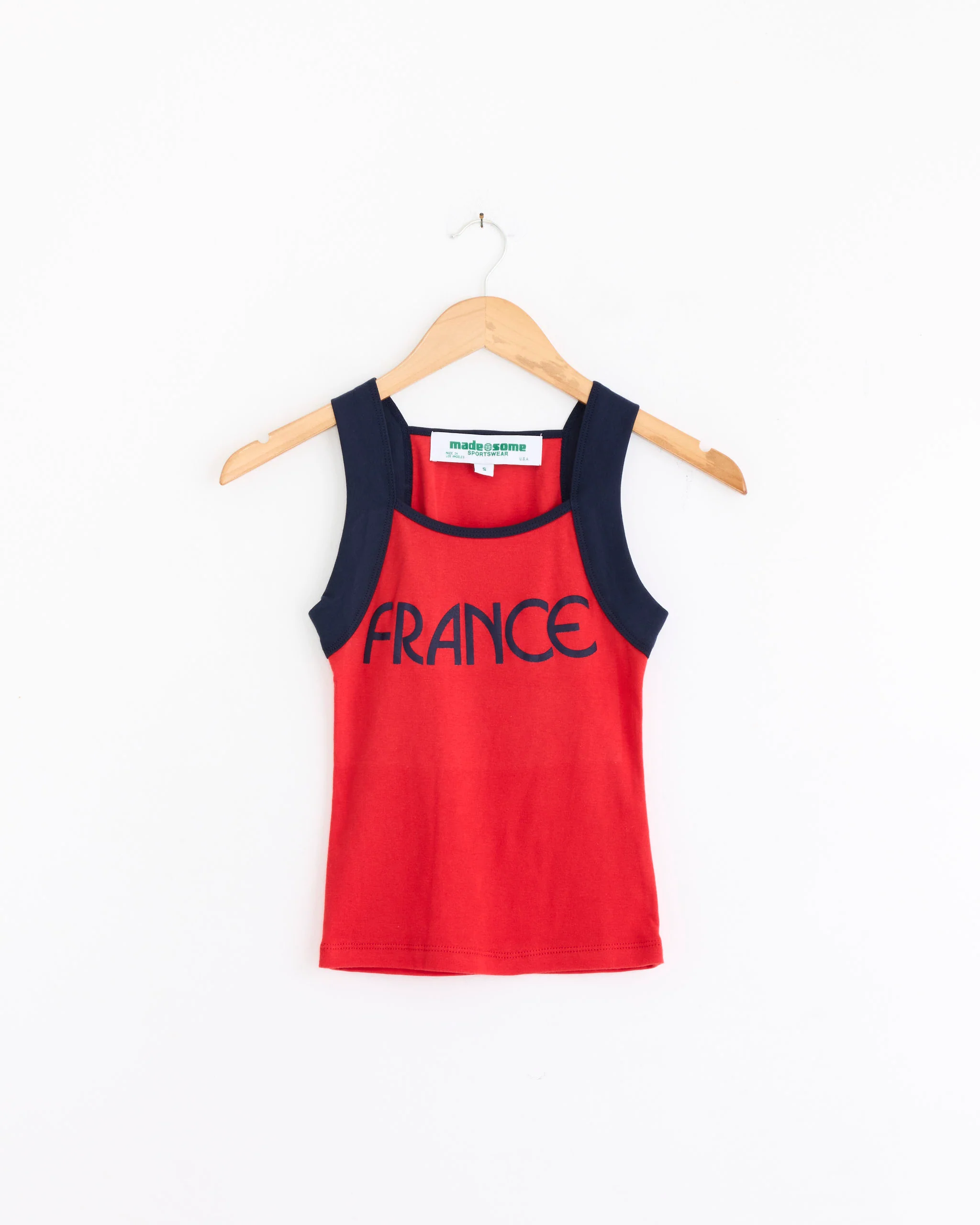 France Tank Top in Red/Navy